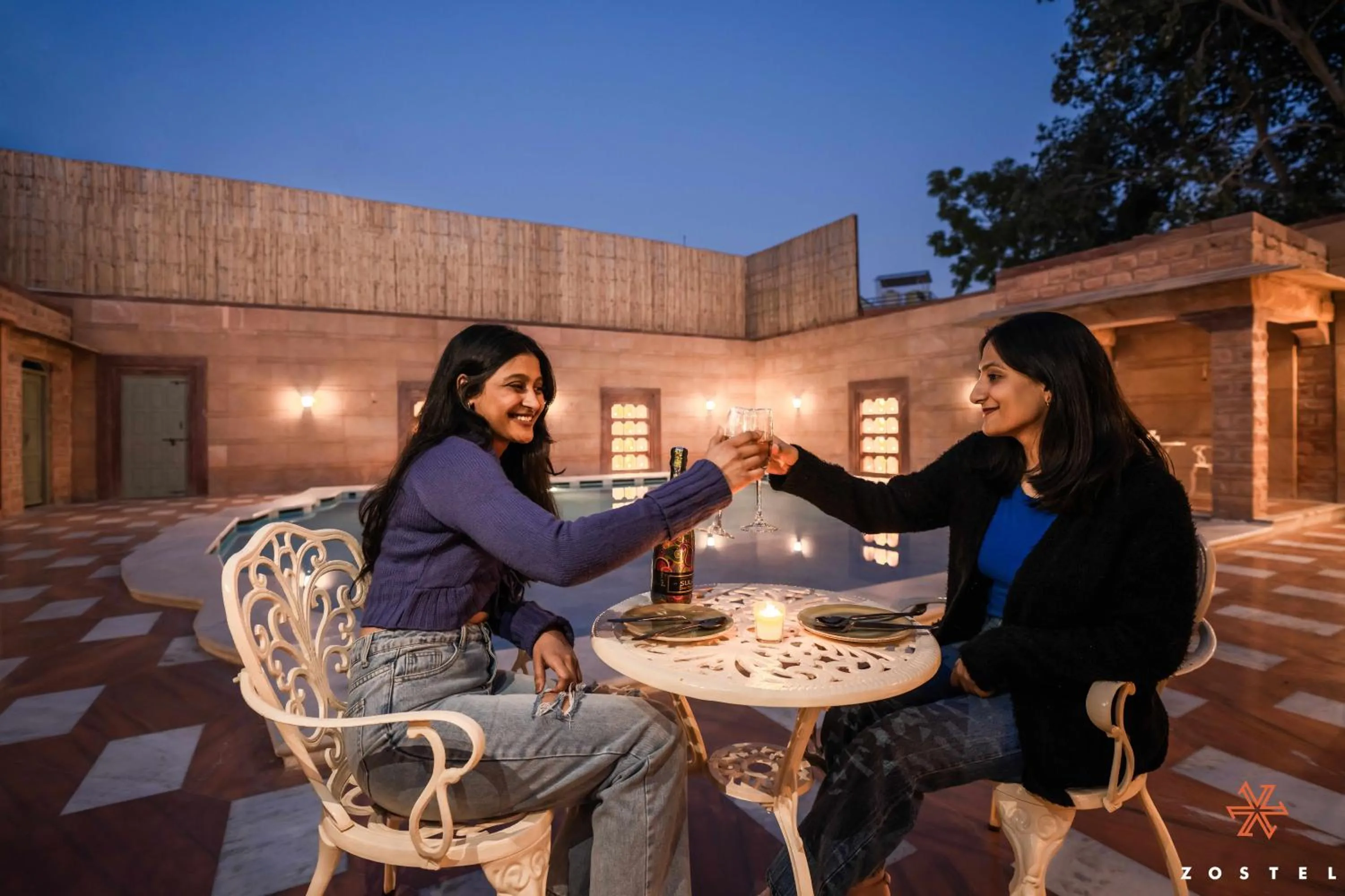 Dining area in Zostel Jodhpur, Ratanada