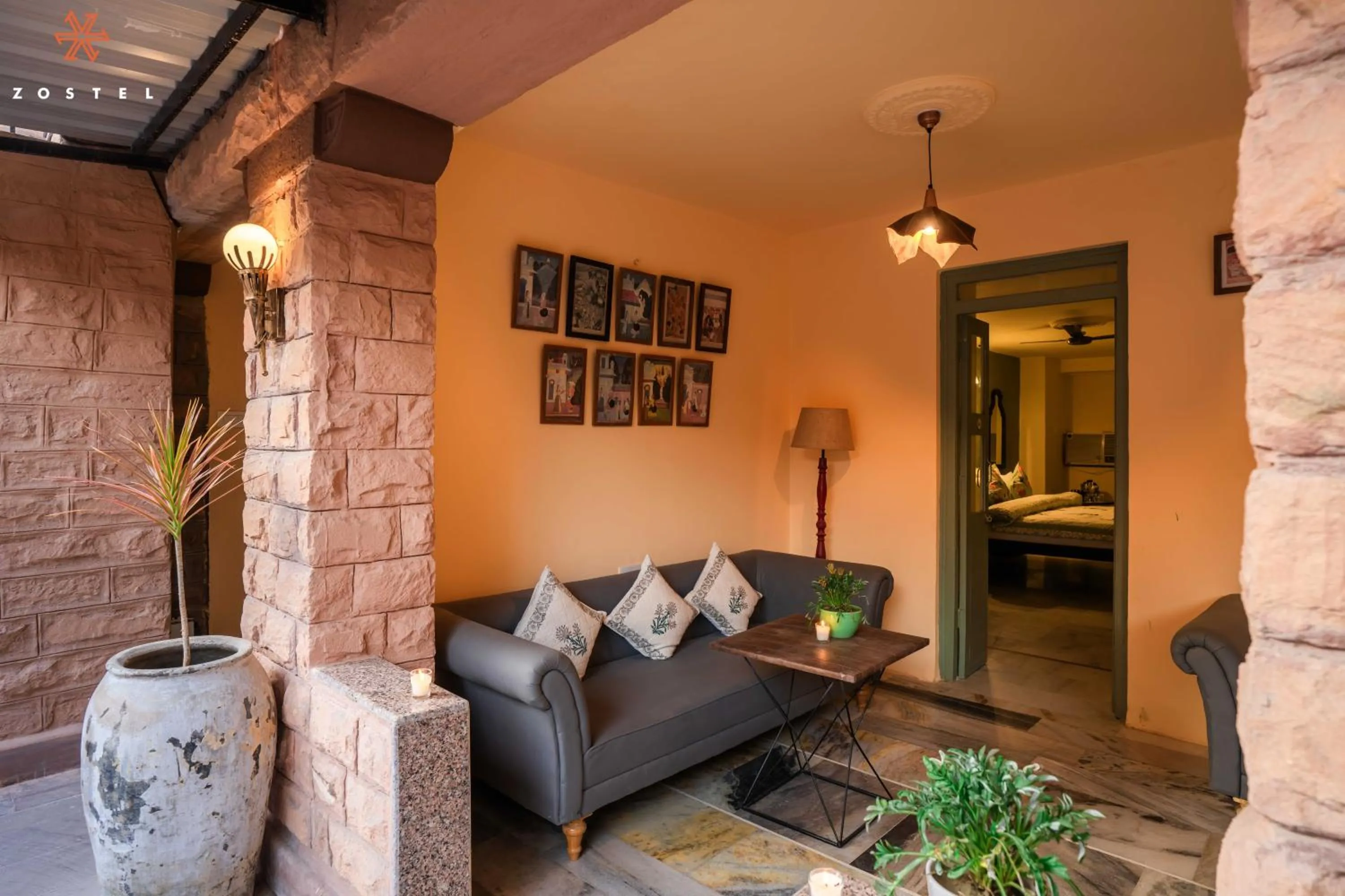 Patio in Zostel Jodhpur, Ratanada