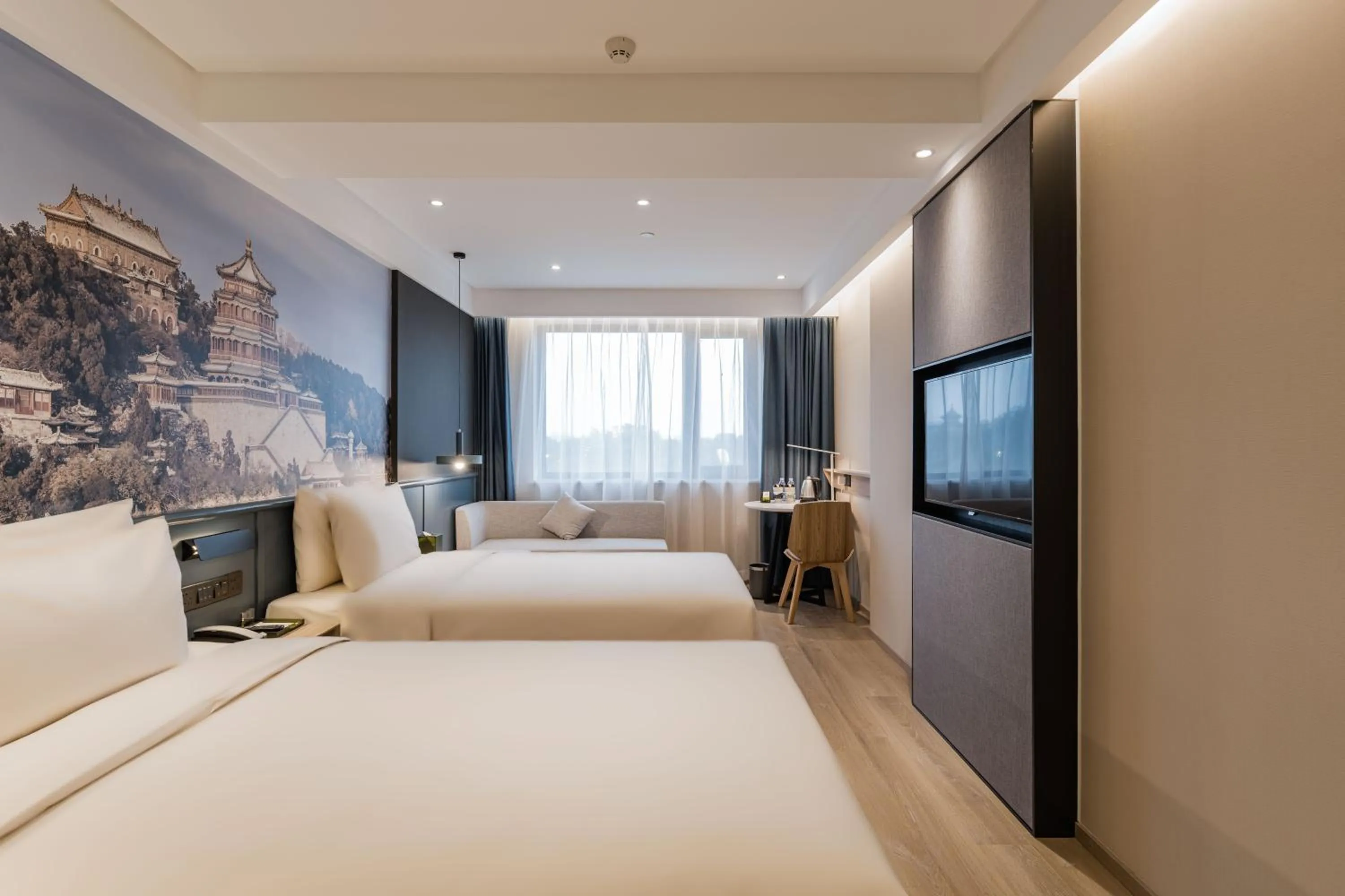 Bed in Atour Light Hotel Temple of Heaven