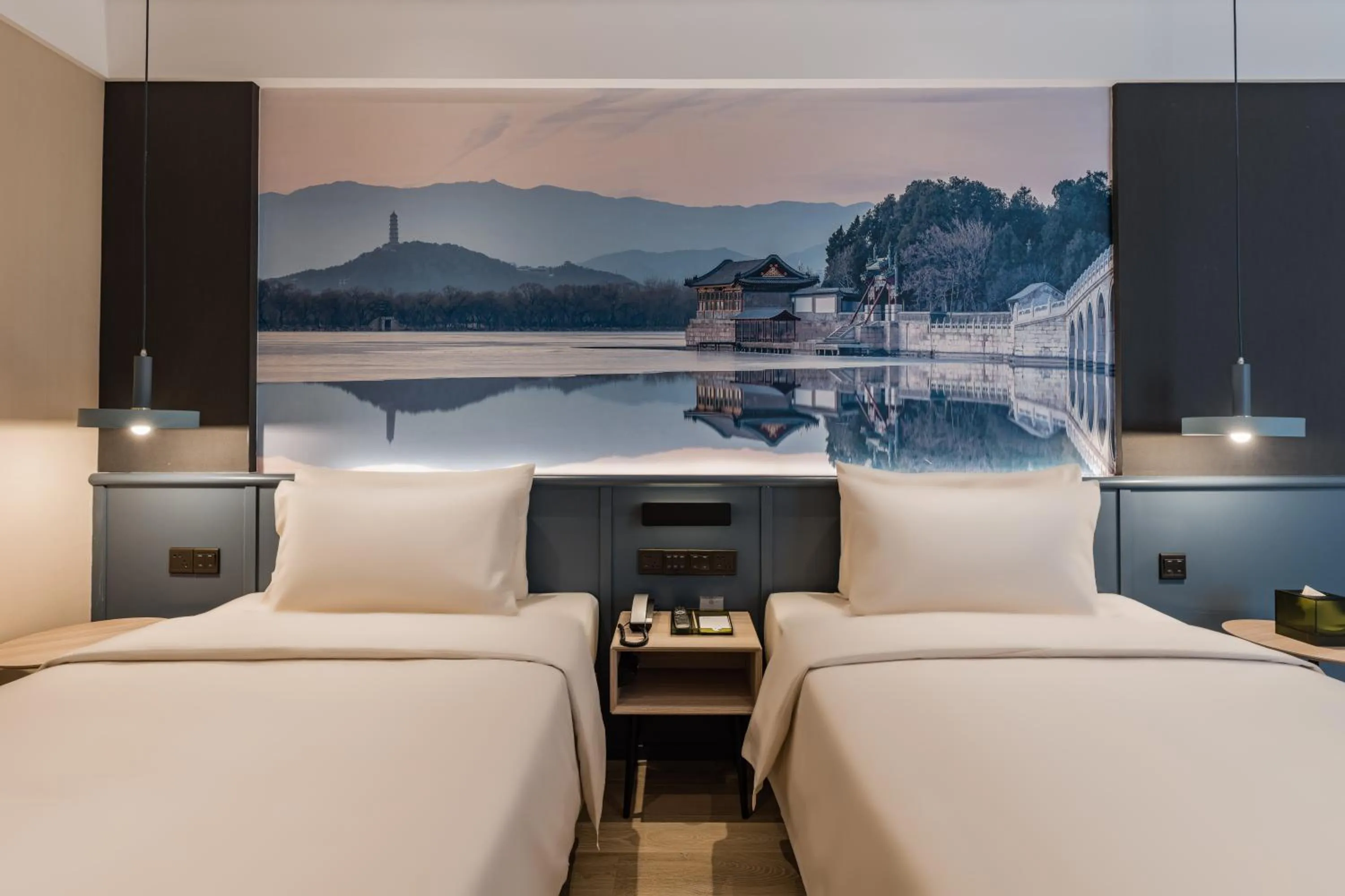 Bed in Atour Light Hotel Temple of Heaven