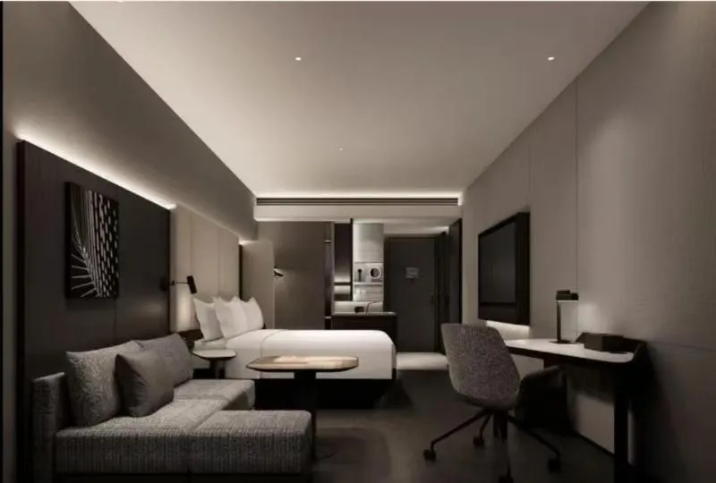 Photo of the whole room, Bed in Atour Hotel Xujiahui Meiying