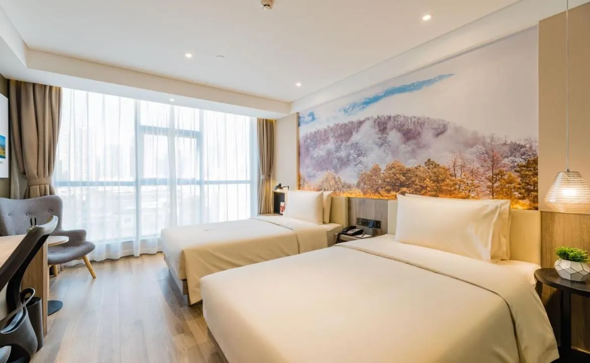 Bed in Atour Hotel Kunming Dashanghui