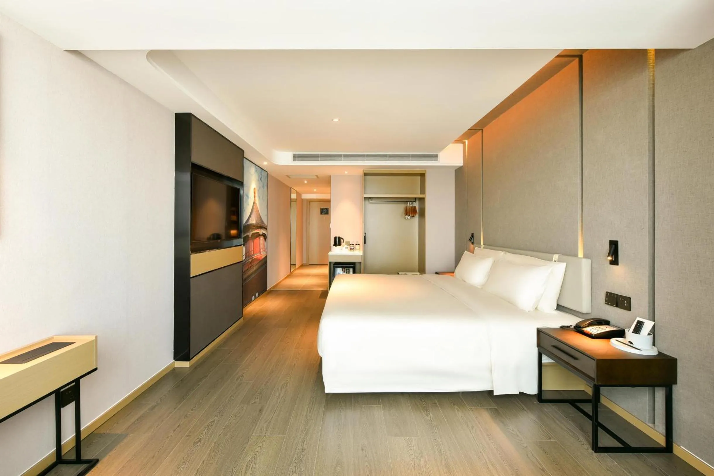 Bed in Atour Hotel Beijing Tongzhou Liyuan Subway Station