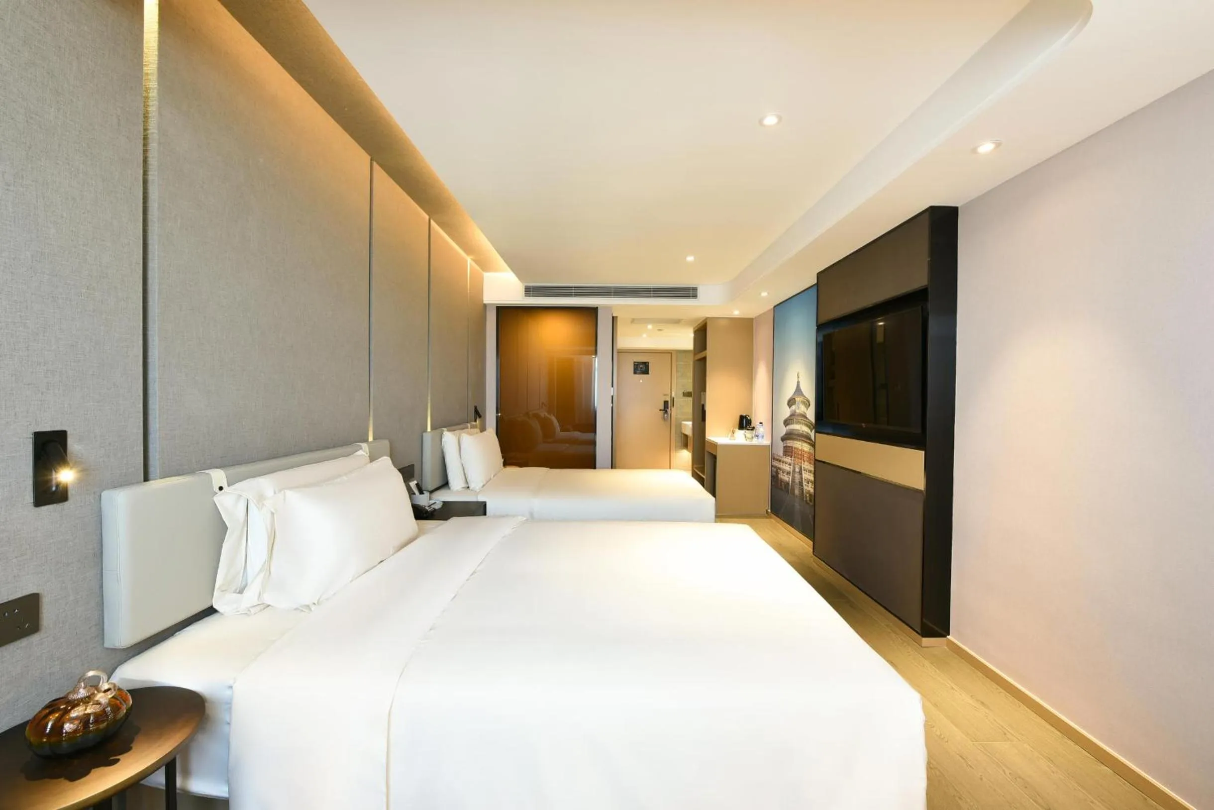 Bed in Atour Hotel Beijing Tongzhou Liyuan Subway Station