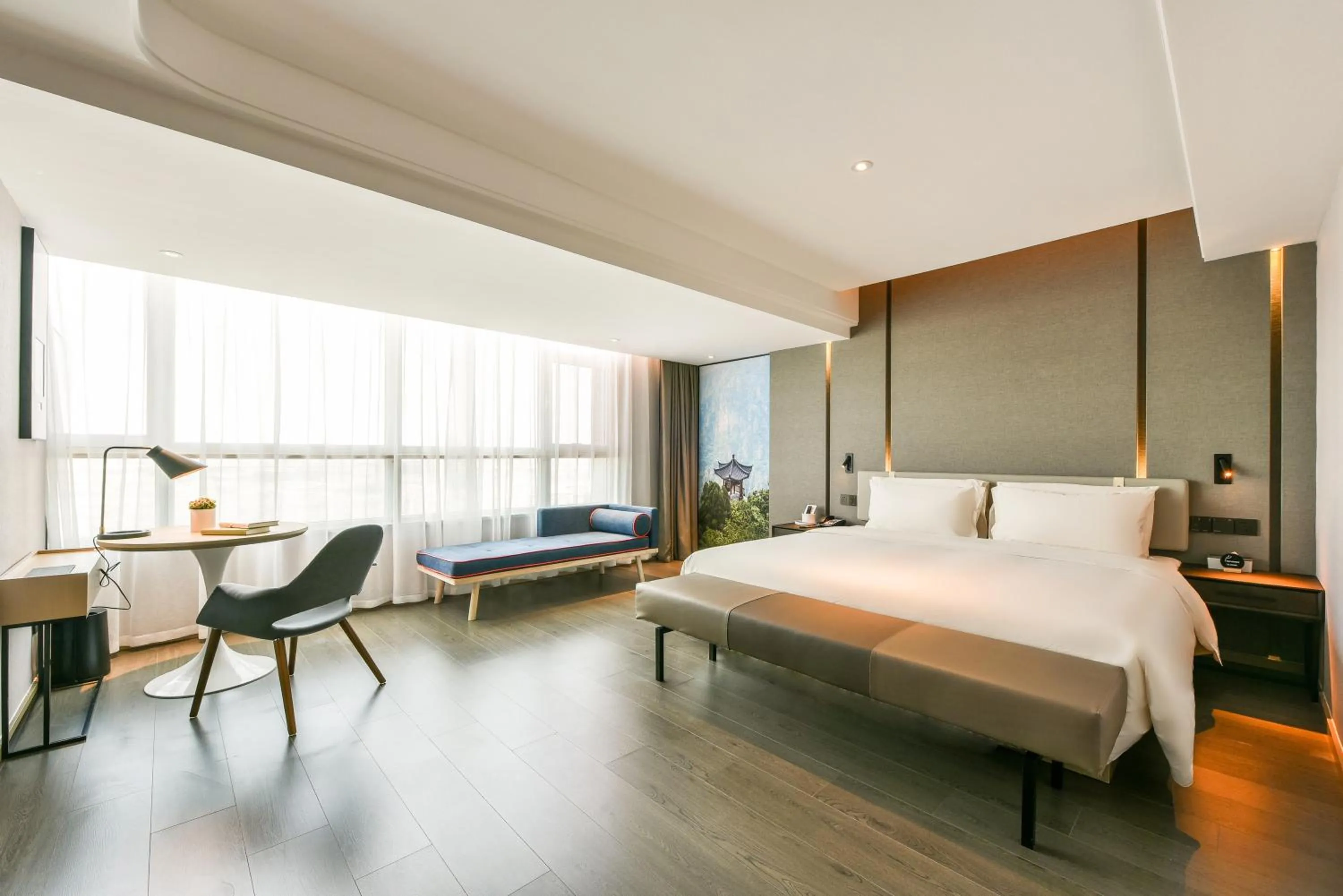 Bed in Atour Hotel Beijing Tongzhou Liyuan Subway Station