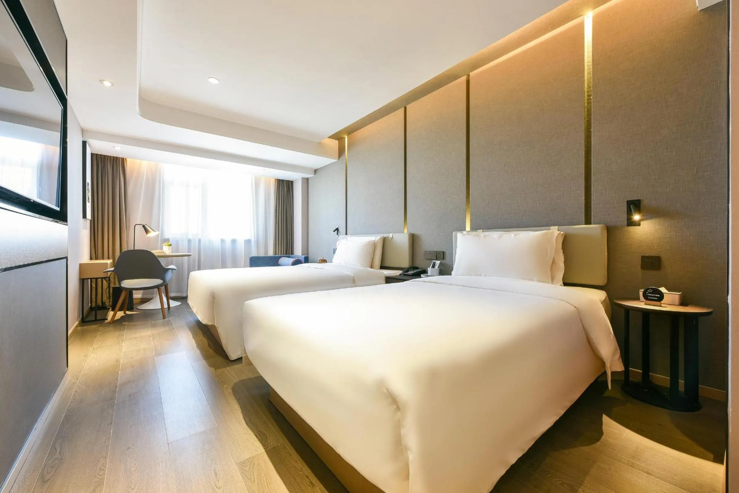 Bed in Atour Hotel Beijing Tongzhou Liyuan Subway Station