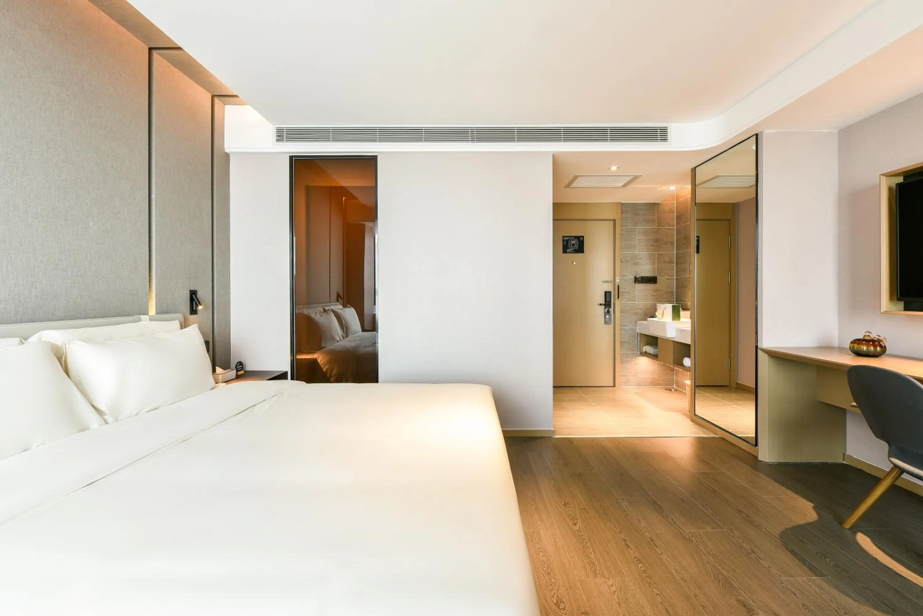 Bed in Atour Hotel Beijing Tongzhou Liyuan Subway Station