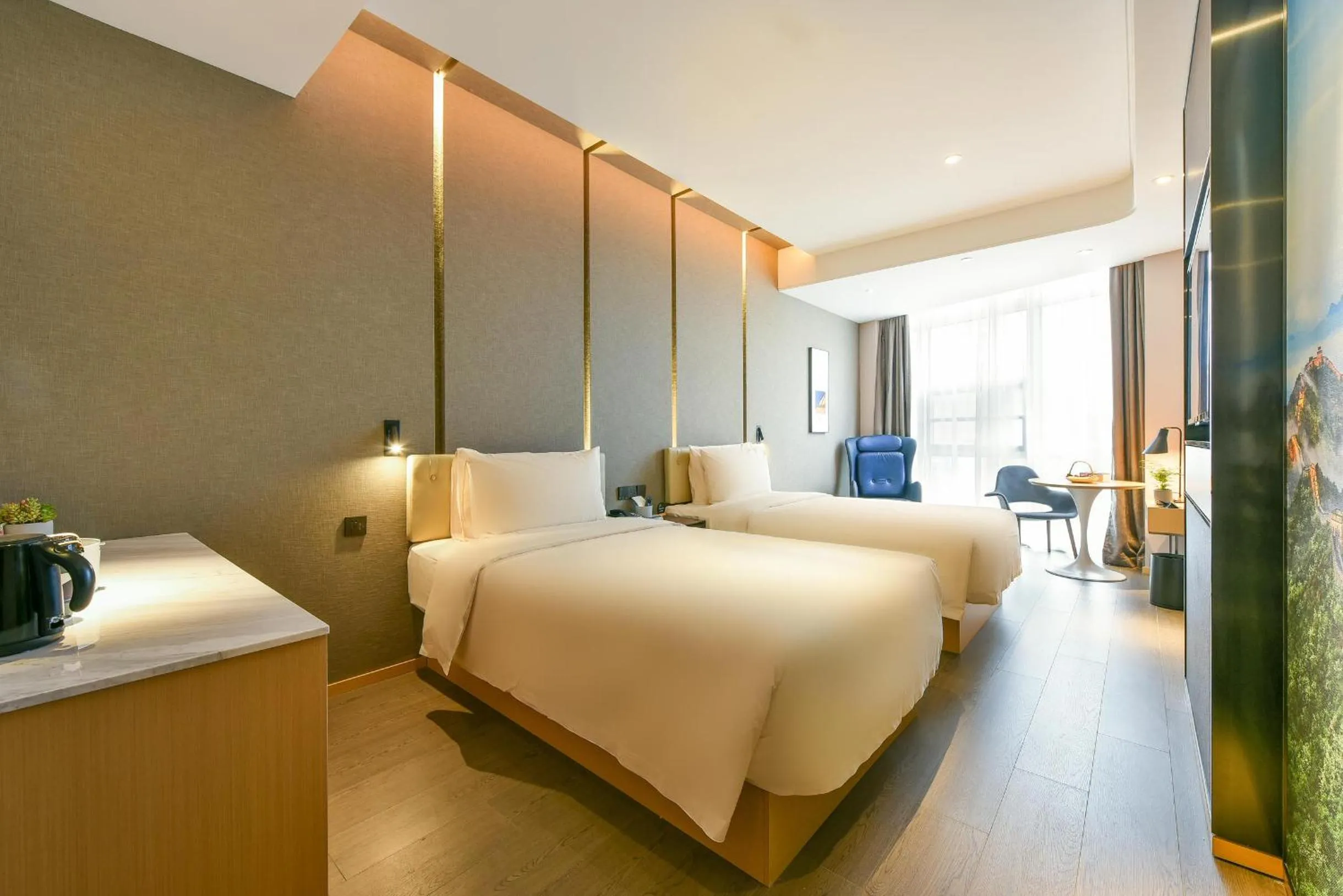 Bed in Atour Hotel Wangjing SOHO