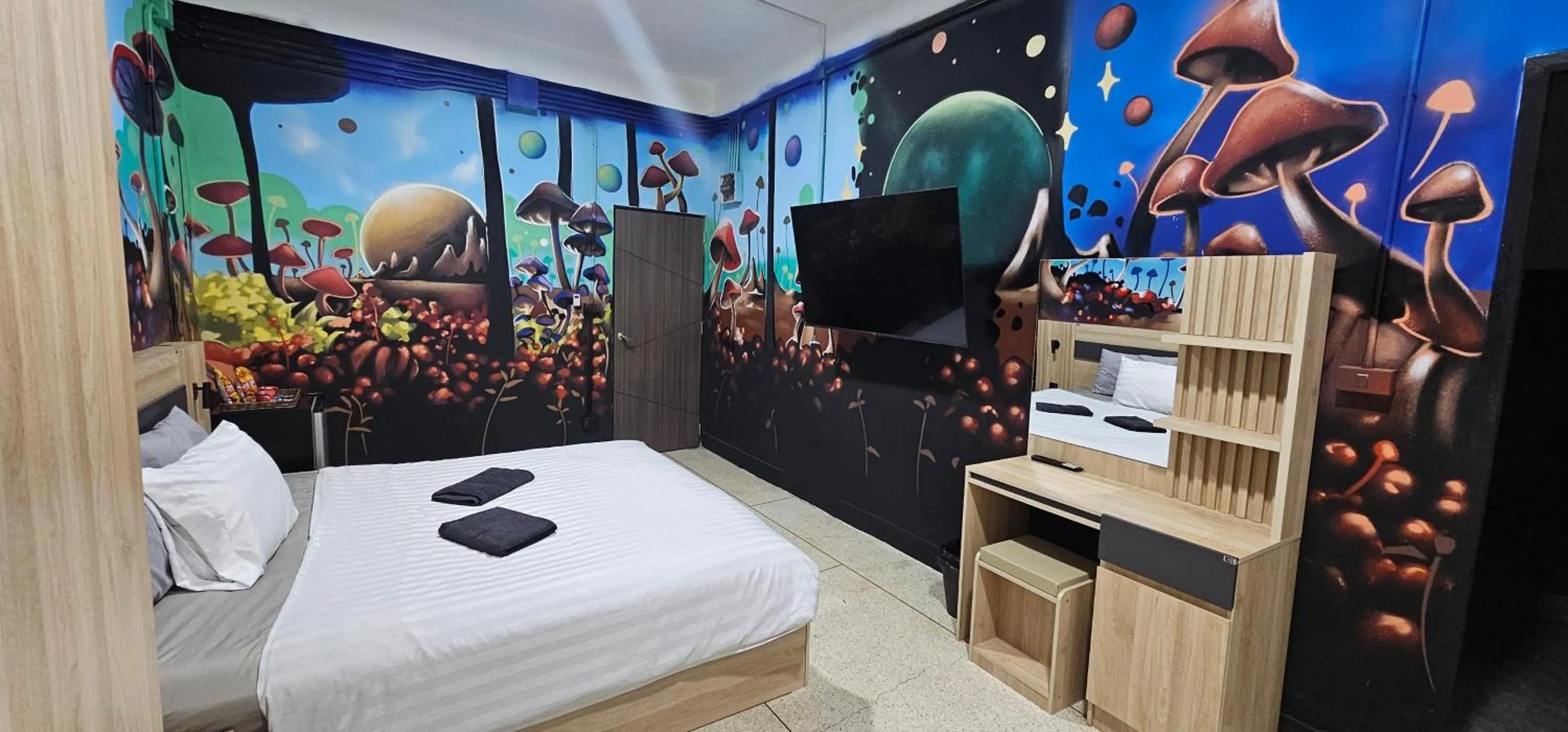 Bedroom, Bed in Urban Jungle Social