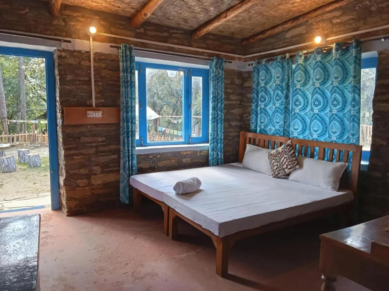 Bedroom, Bed in Glampinn Woods