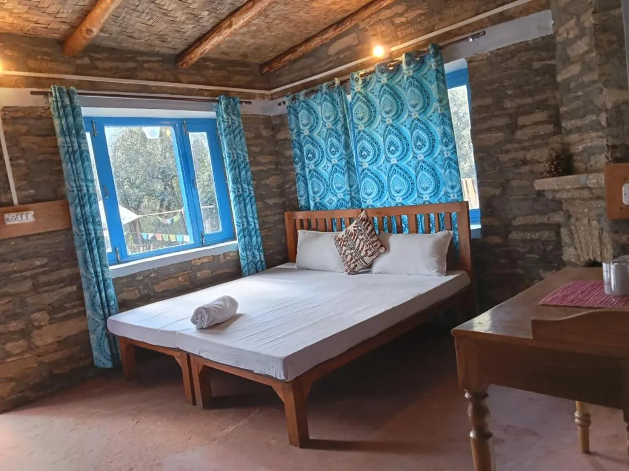 Bedroom, Bed in Glampinn Woods
