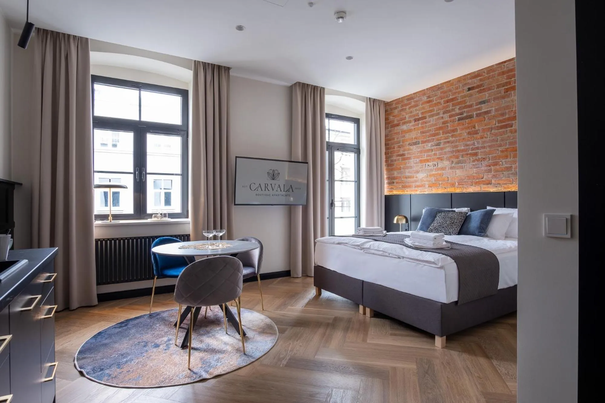 Bed in Carvala Boutique Apartments