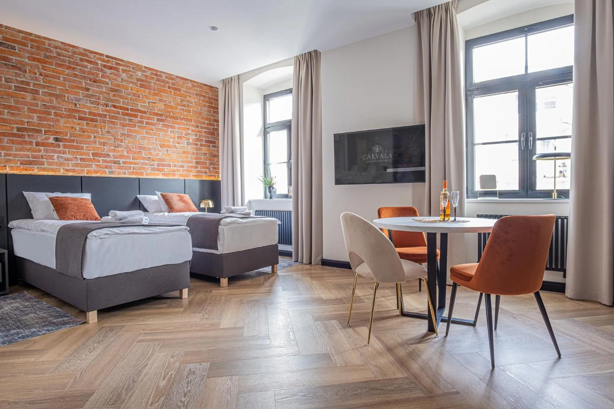 Bed in Carvala Boutique Apartments