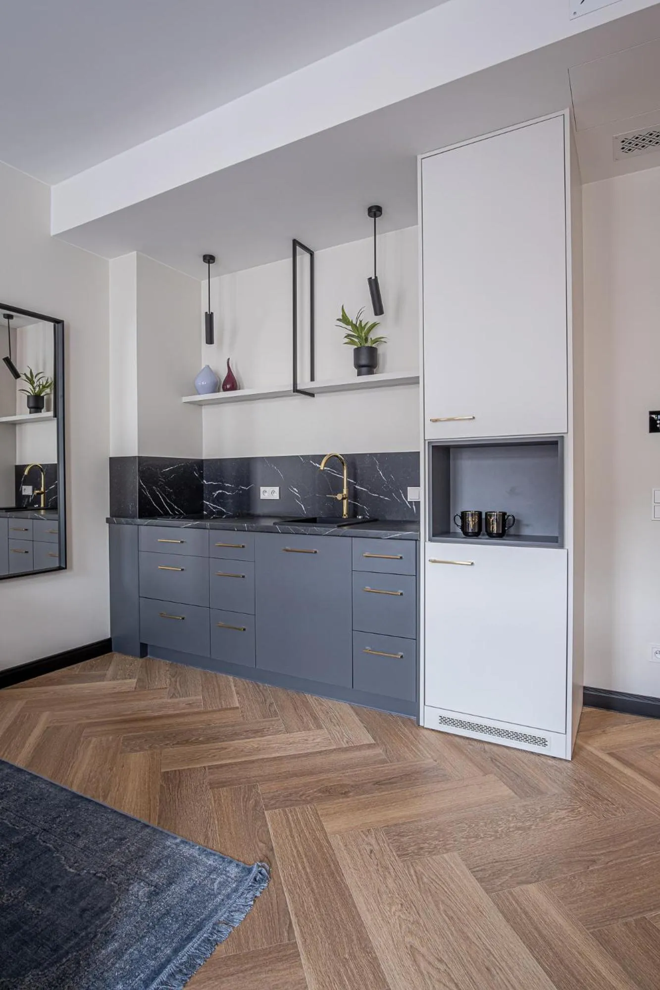 Kitchen or kitchenette in Carvala Boutique Apartments