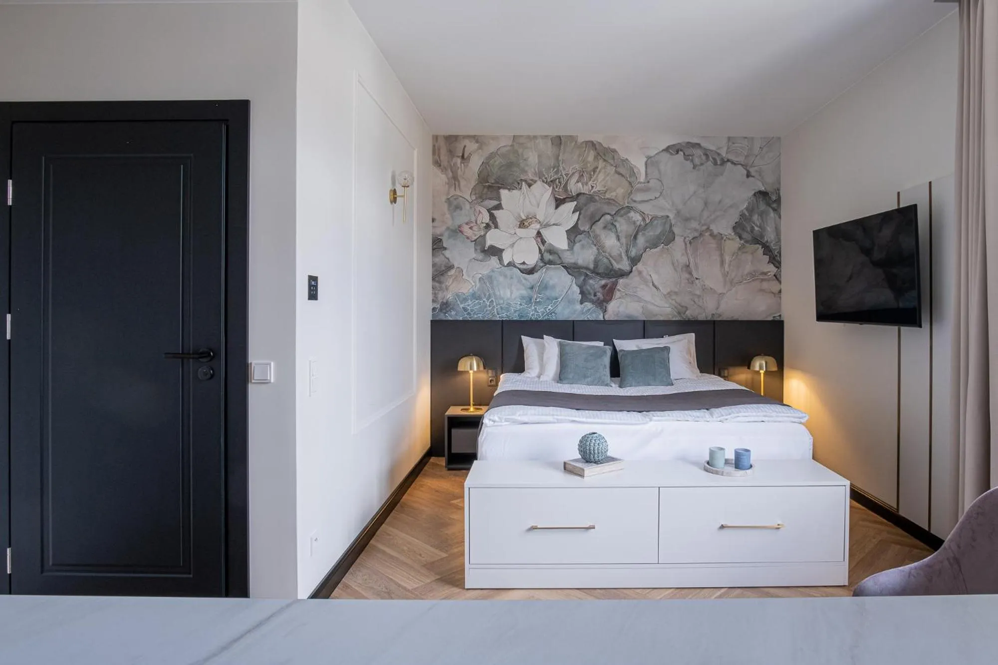 Bed in Carvala Boutique Apartments