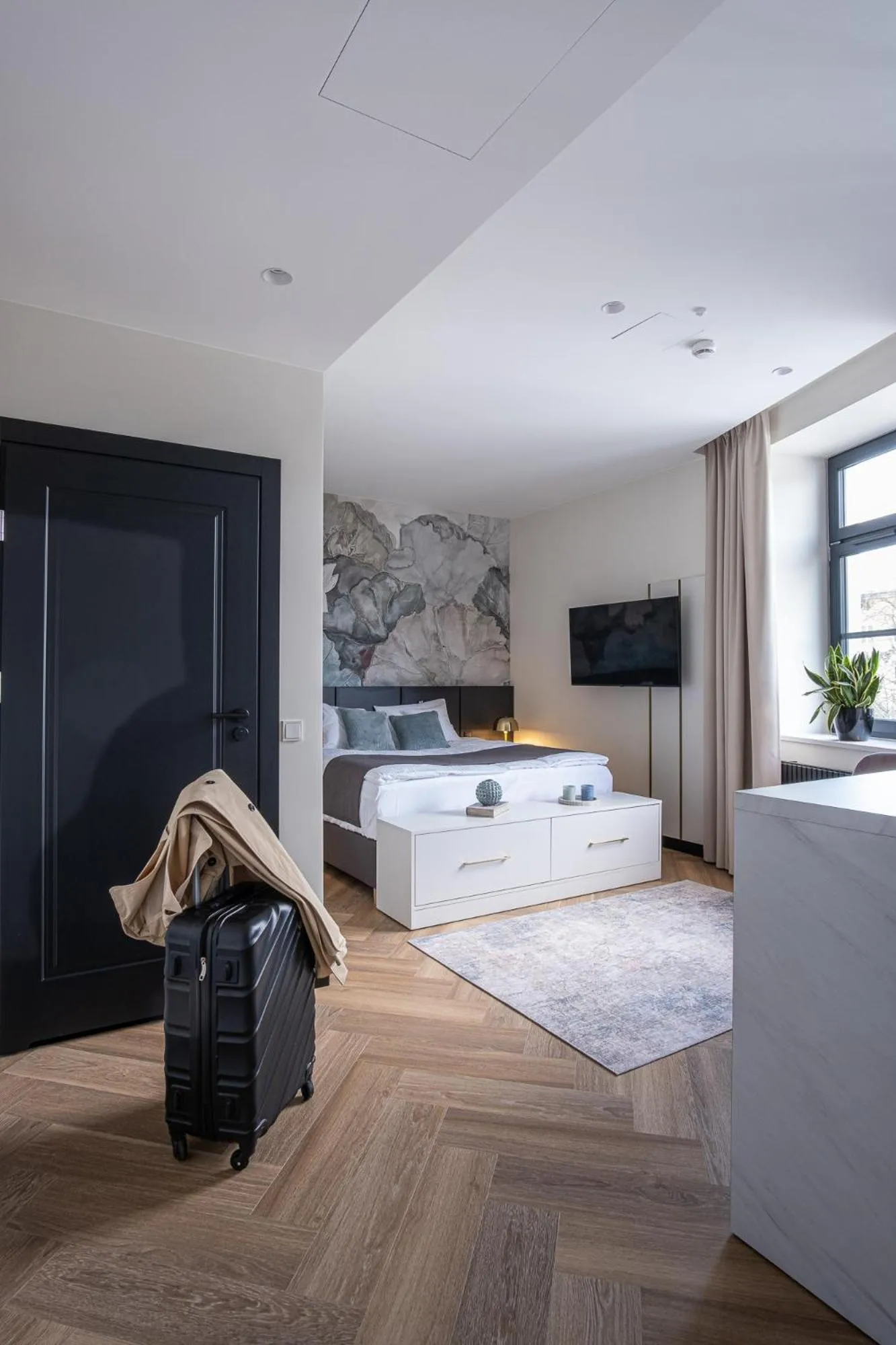 Bed in Carvala Boutique Apartments