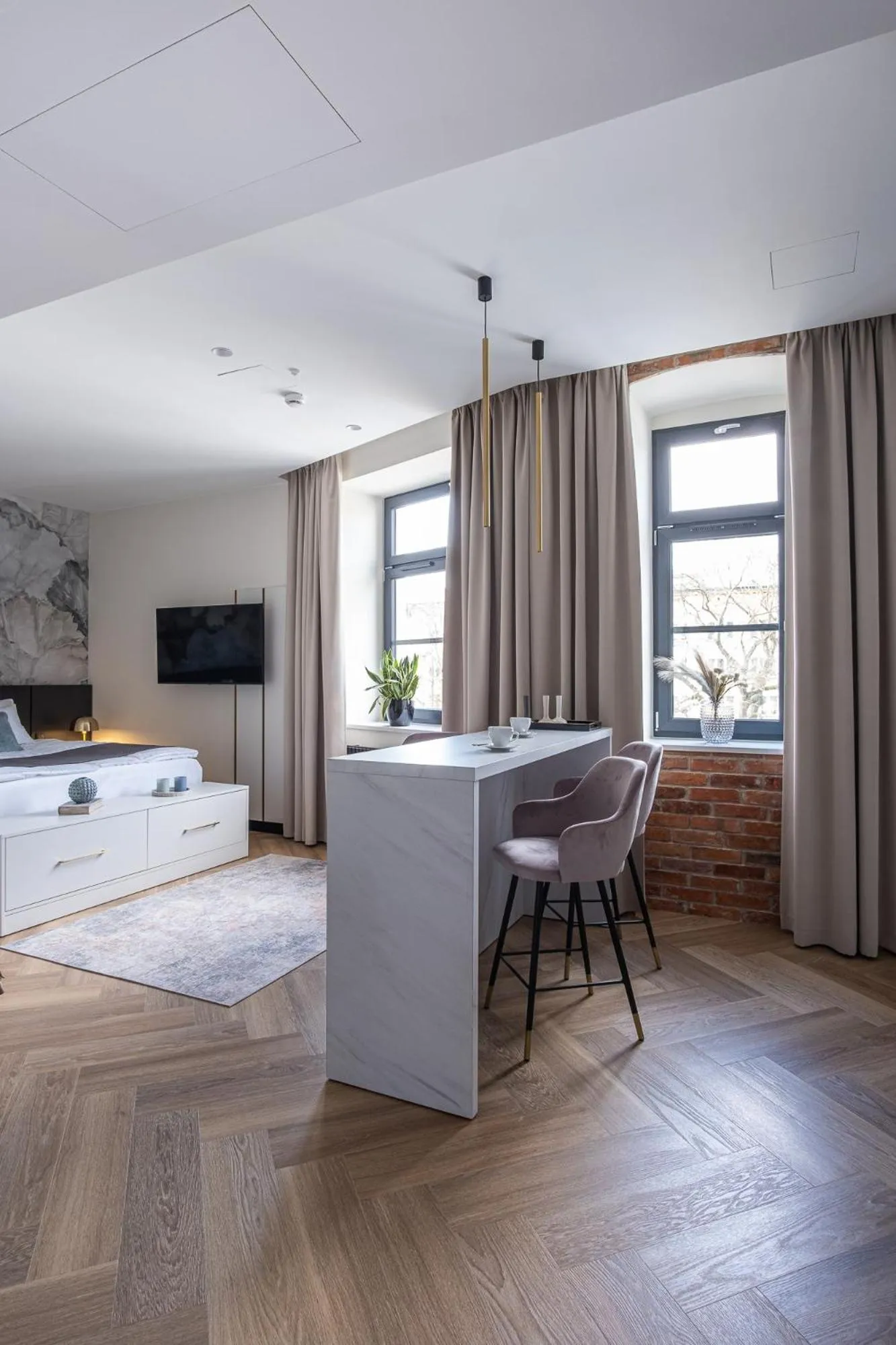 Bed in Carvala Boutique Apartments