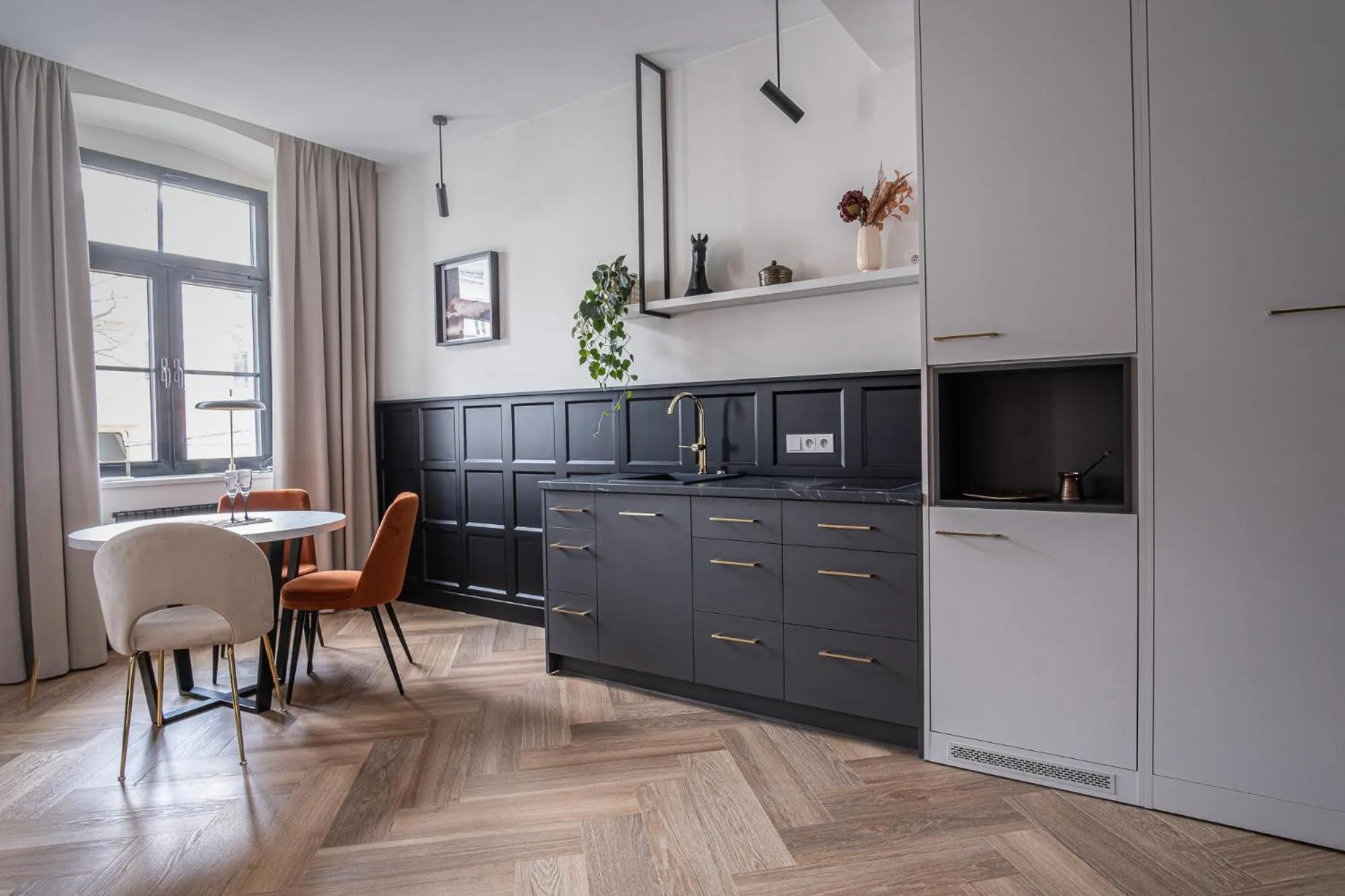 Kitchen or kitchenette in Carvala Boutique Apartments