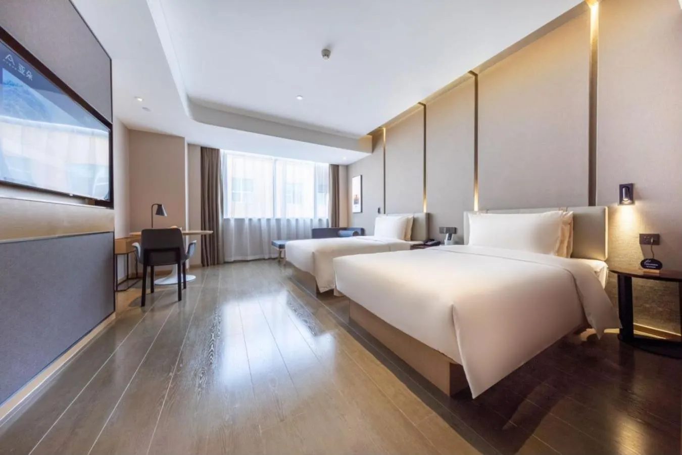 Bedroom, Bed in Atour Hotel Guangzhou Baiyun New Town Jiangxia Metro Station