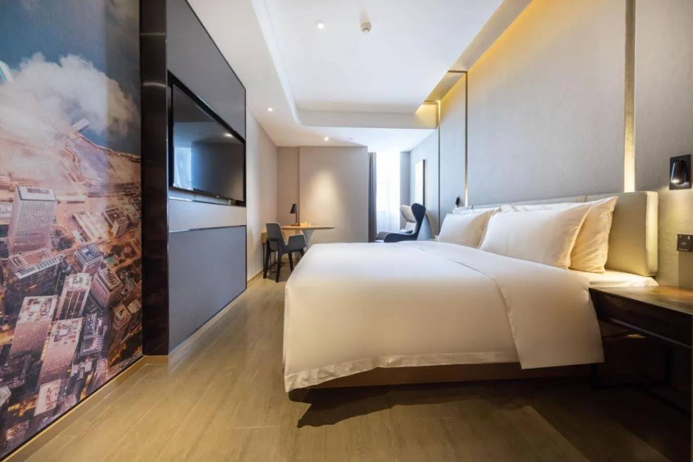 Bedroom, Bed in Atour Hotel Guangzhou Baiyun New Town Jiangxia Metro Station