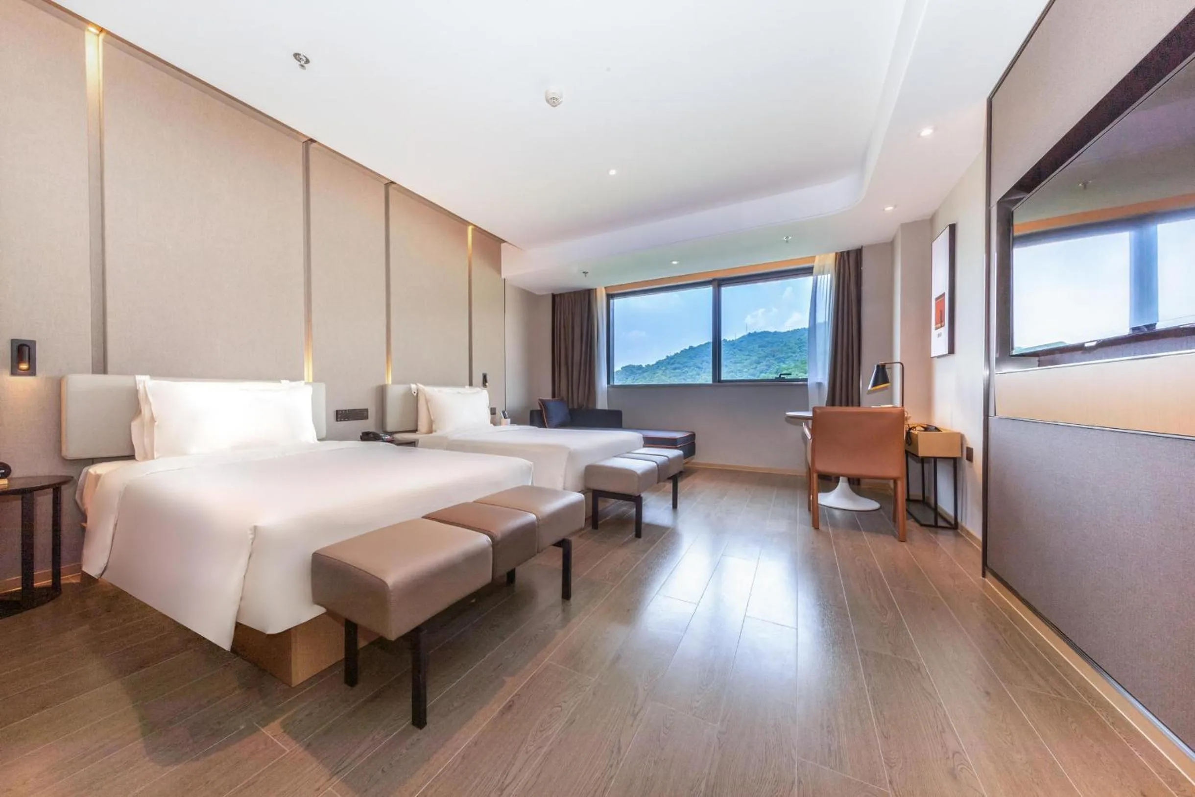 Bed in Atour Hotel Guangzhou Huangpu Luogang Science City