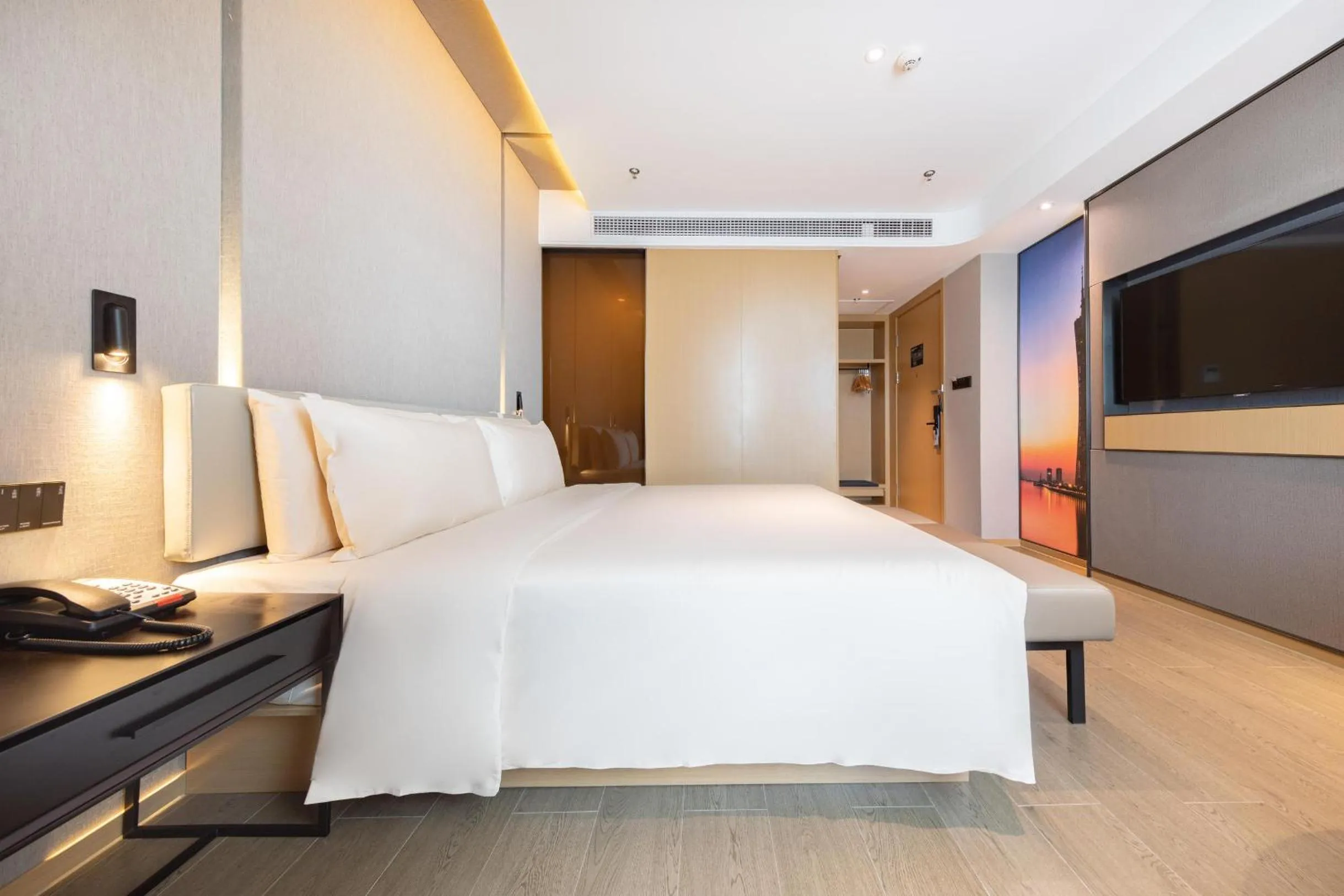 Bed in Atour Hotel Guangzhou Huangpu Luogang Science City