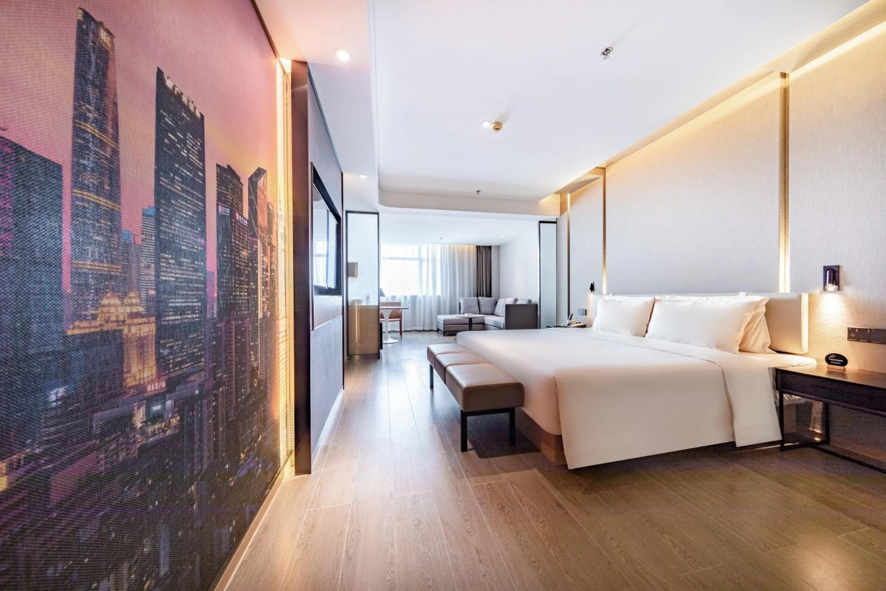Bed in Atour Hotel Guangzhou Huangpu Luogang Science City