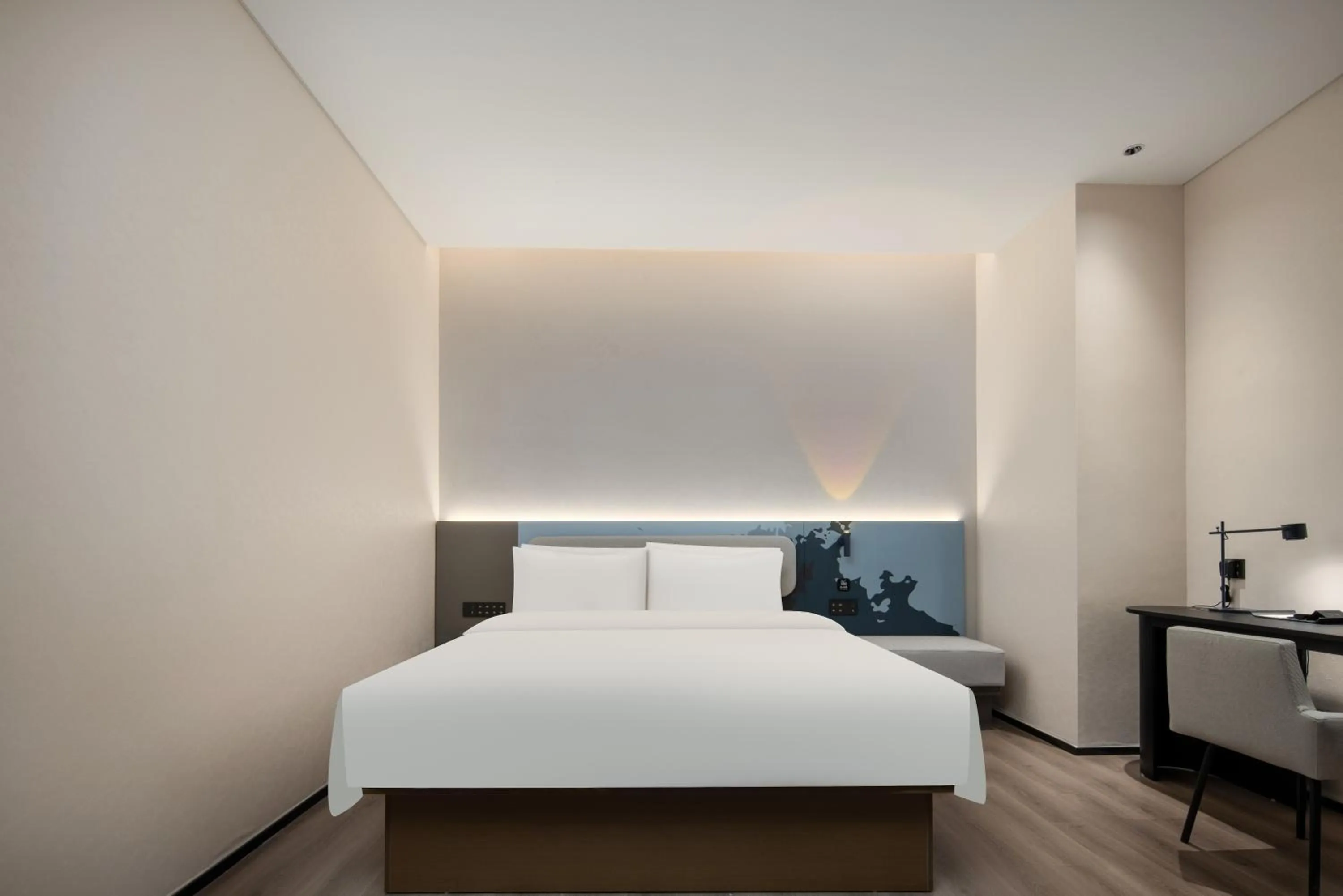 Bed in Atour Light Hotel Guangzhou Pazhou Exhibition Canton Tower Subway Station