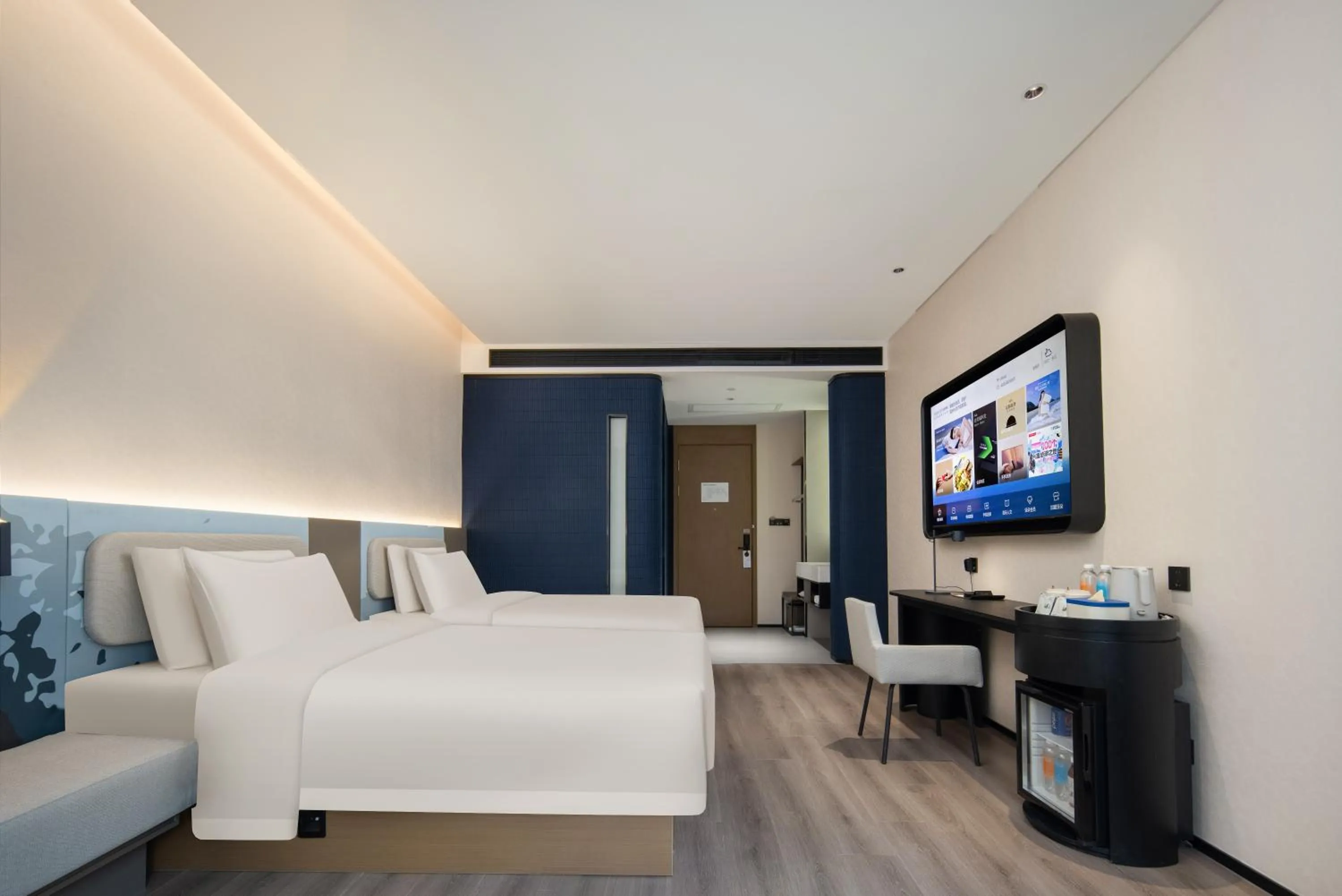 Bed in Atour Light Hotel Guangzhou Pazhou Exhibition Canton Tower Subway Station