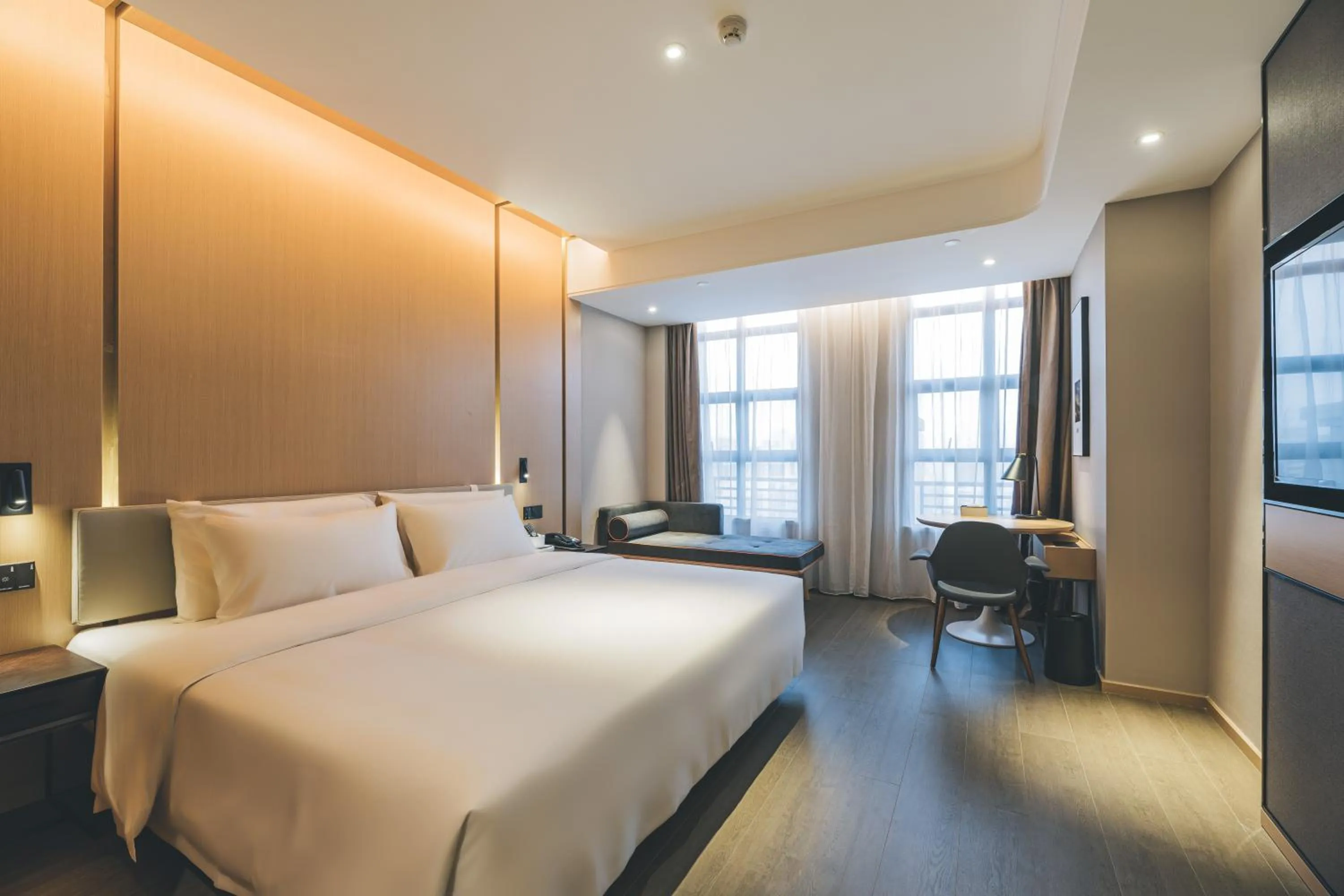 Bed in Atour Hotel Zhanjiang Renmin Avenue Dingsheng Plaza