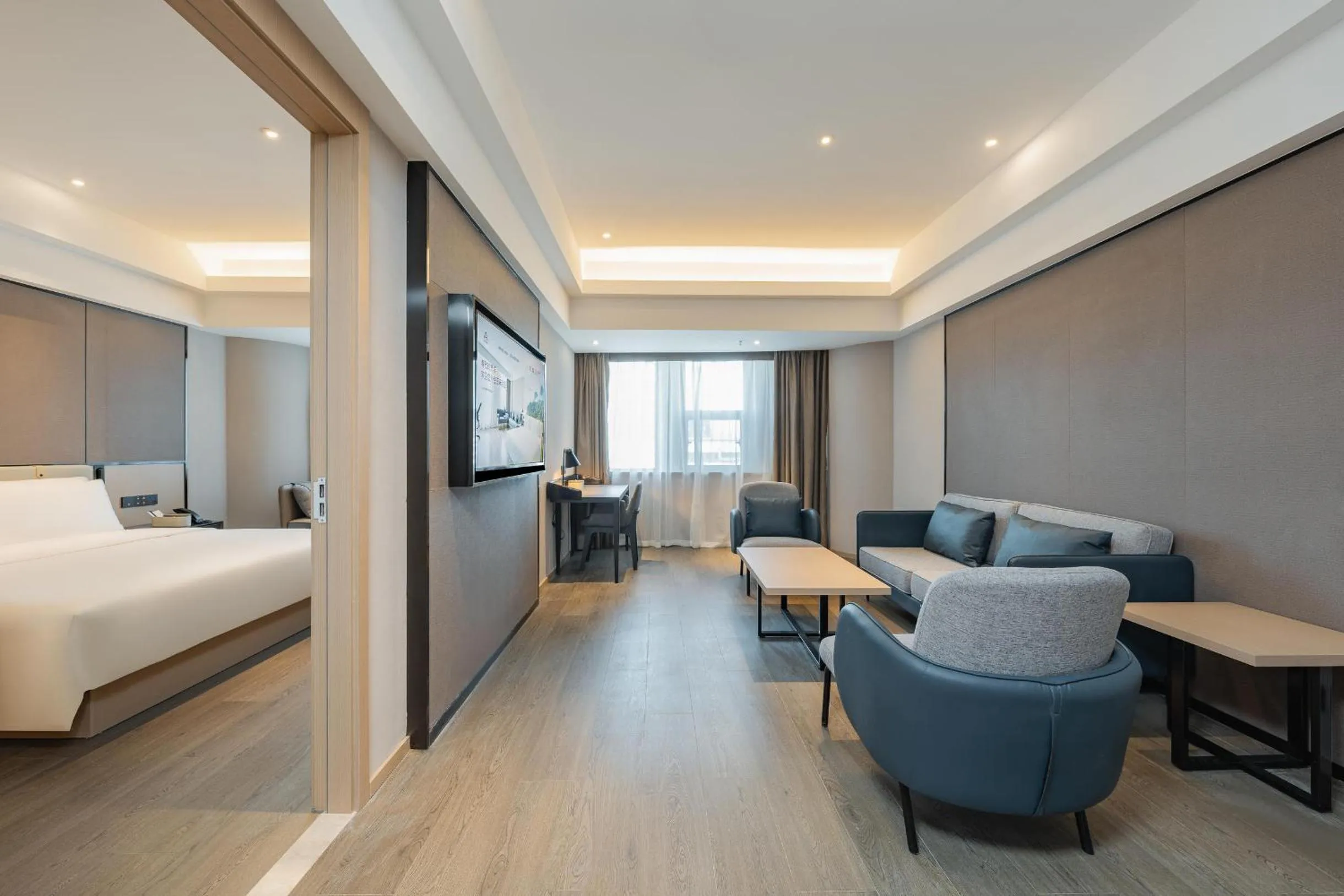 TV and multimedia, Bed in Atour Hotel Chongqing North Railway Station