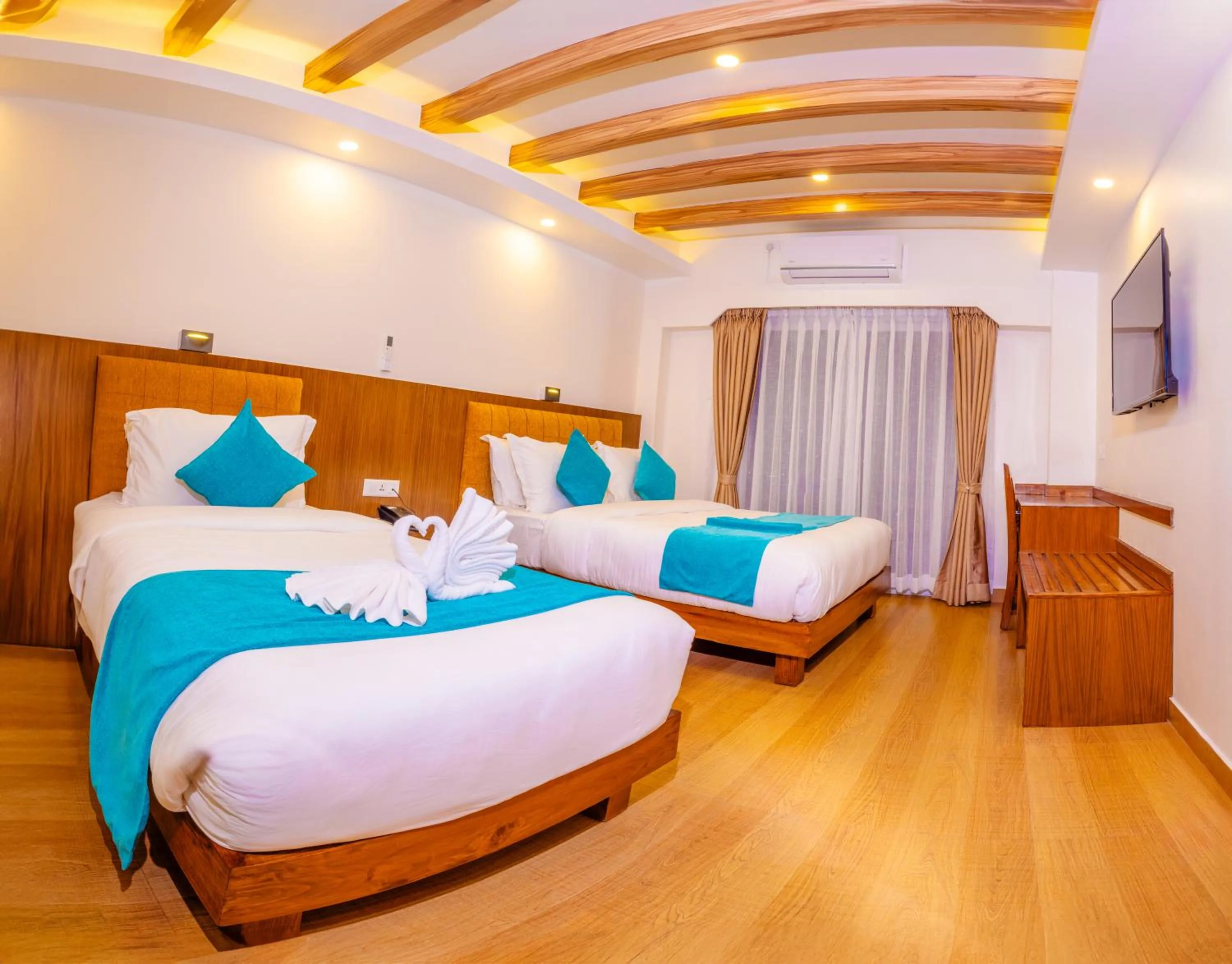 Bedroom, Bed in Pokhara Alpine and Springs