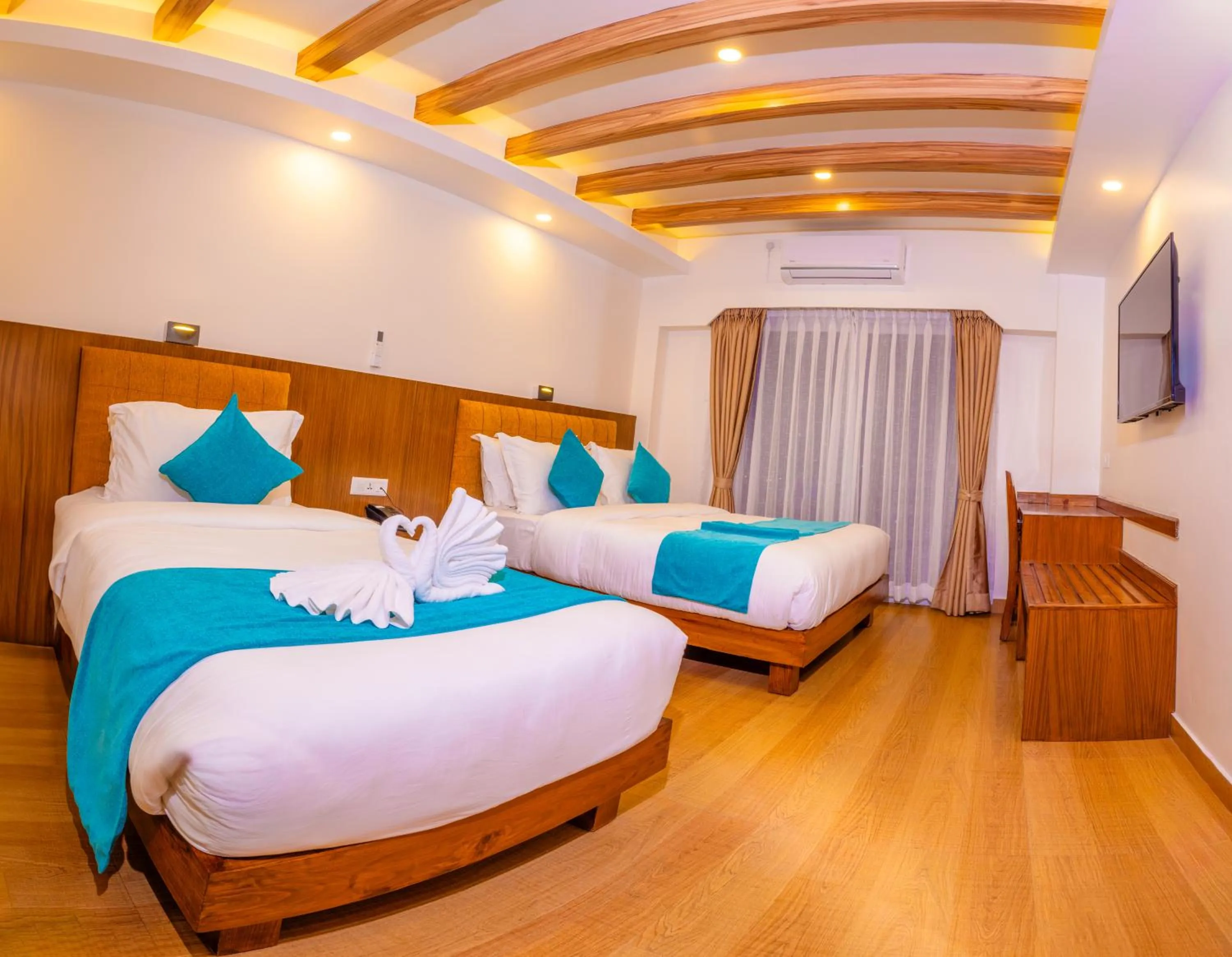 Bedroom, Bed in Pokhara Alpine and Springs