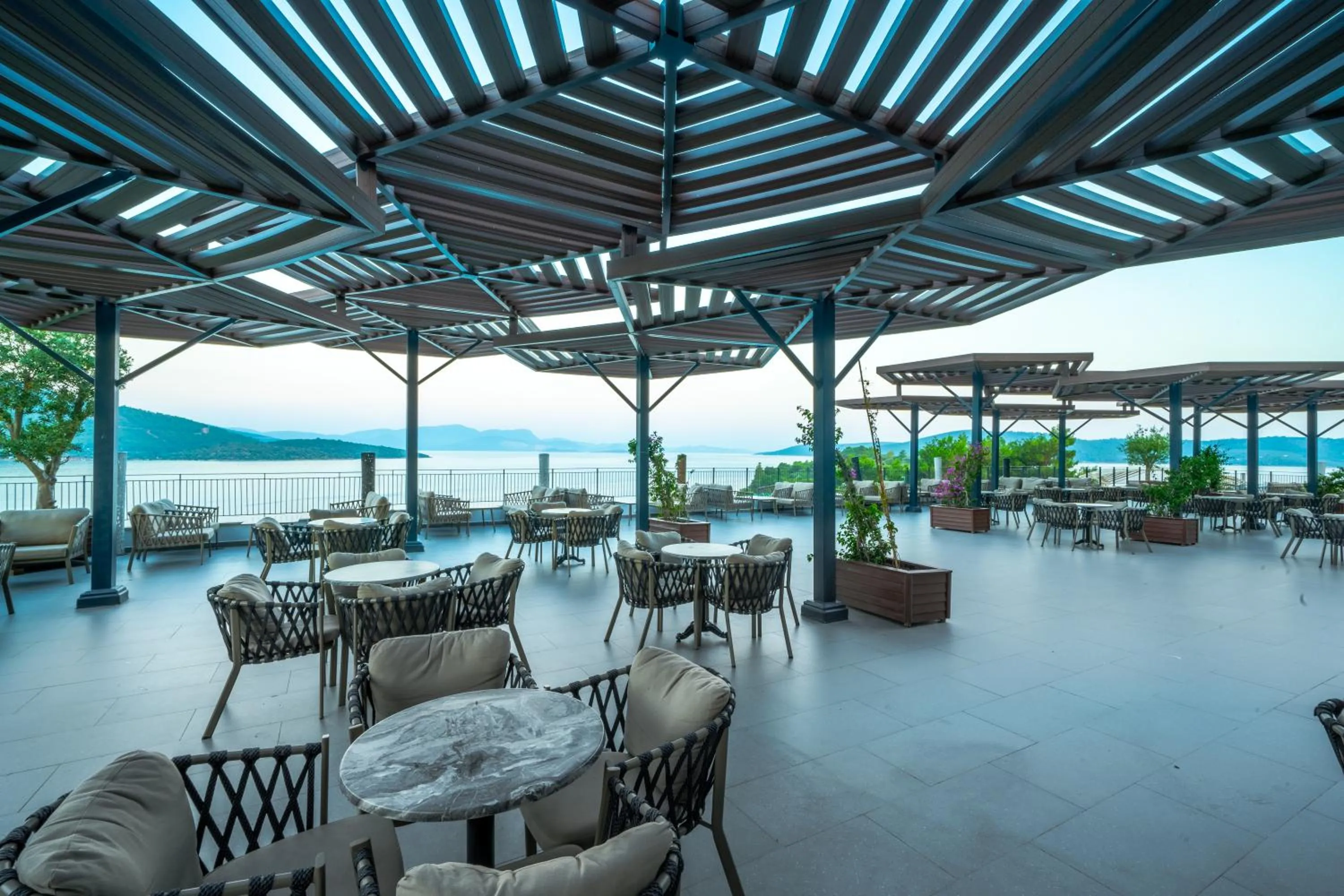 Patio in La Blanche Island Bodrum