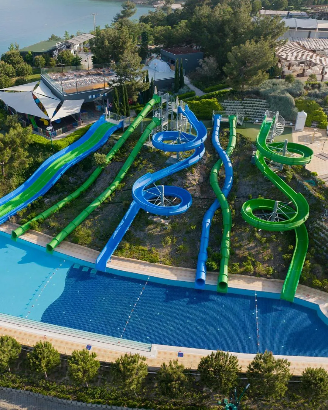 Aqua park in La Blanche Island Bodrum