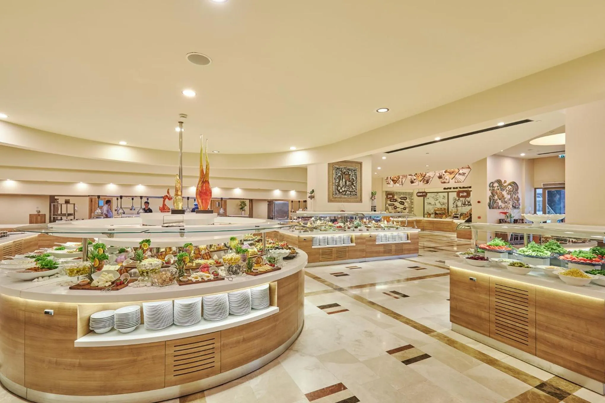 Dining area in La Blanche Island Bodrum