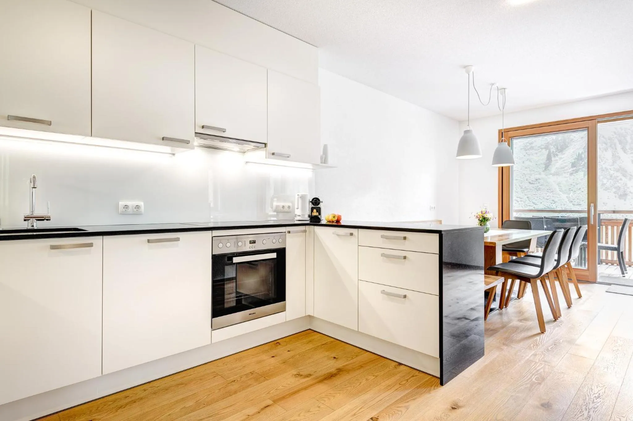 Kitchen or kitchenette in Damüls Appartements