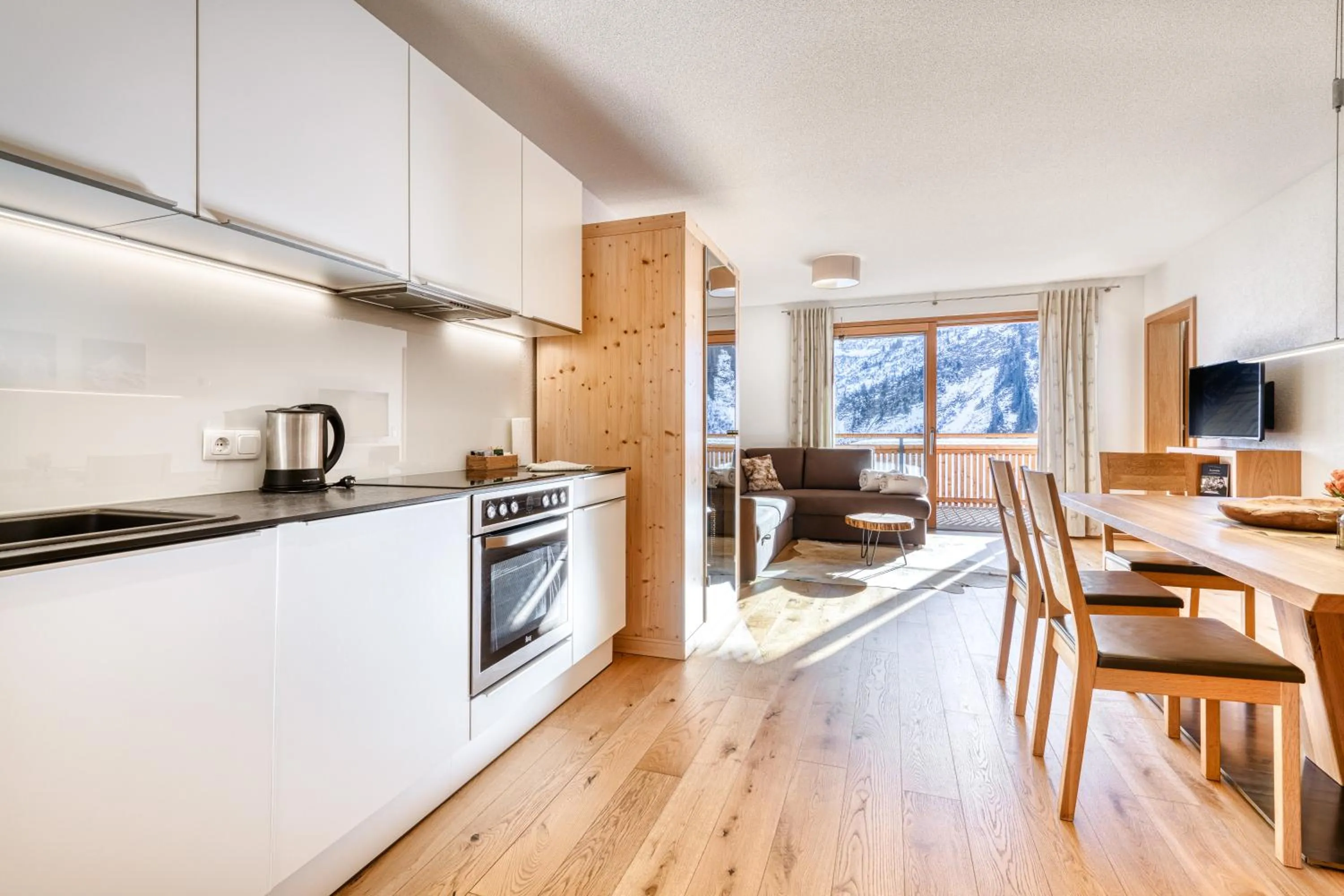 kitchen in Damüls Appartements