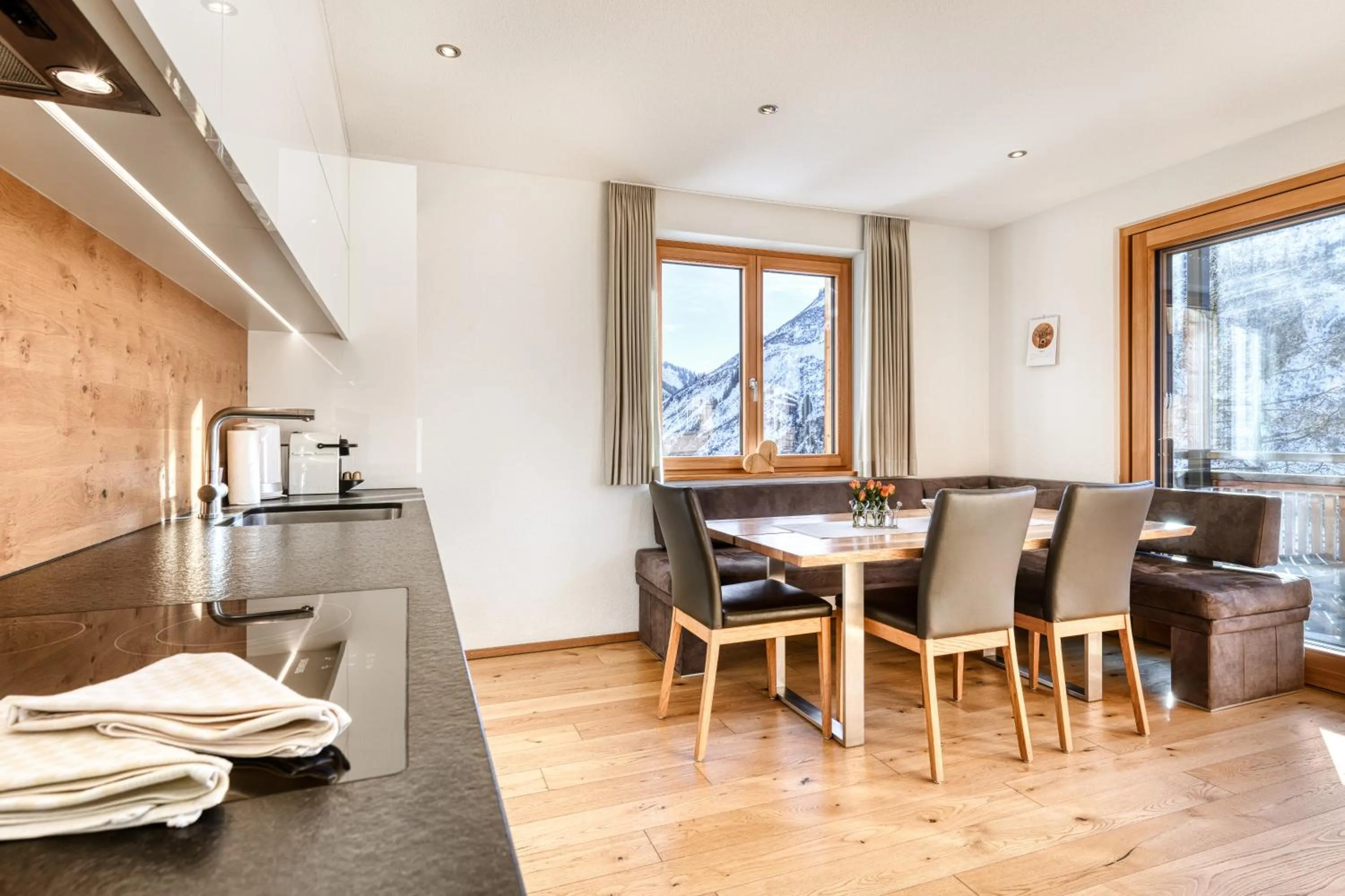 Kitchen or kitchenette in Damüls Appartements