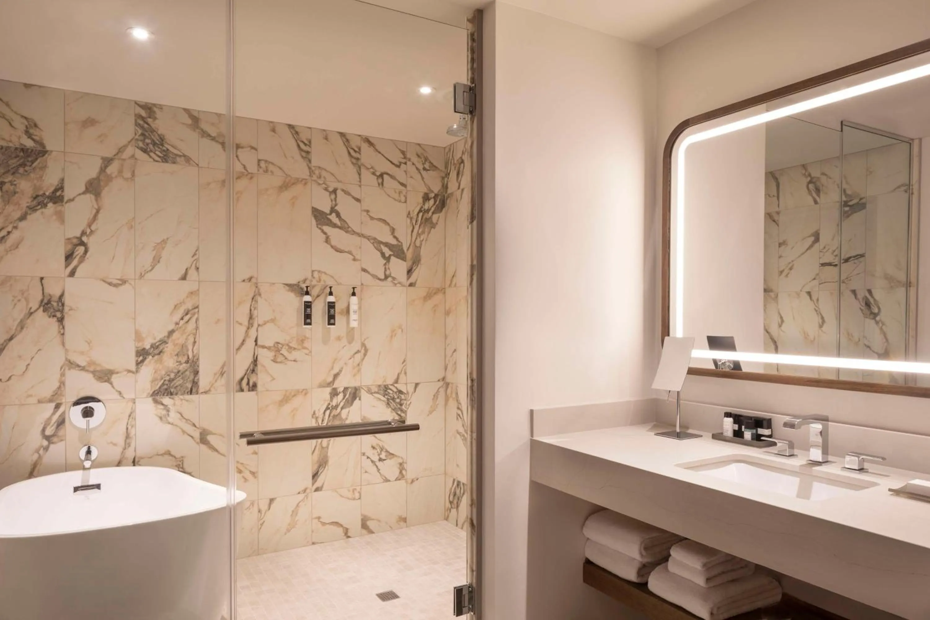 Bathroom in Caesars Republic Scottsdale, a Hilton Hotel