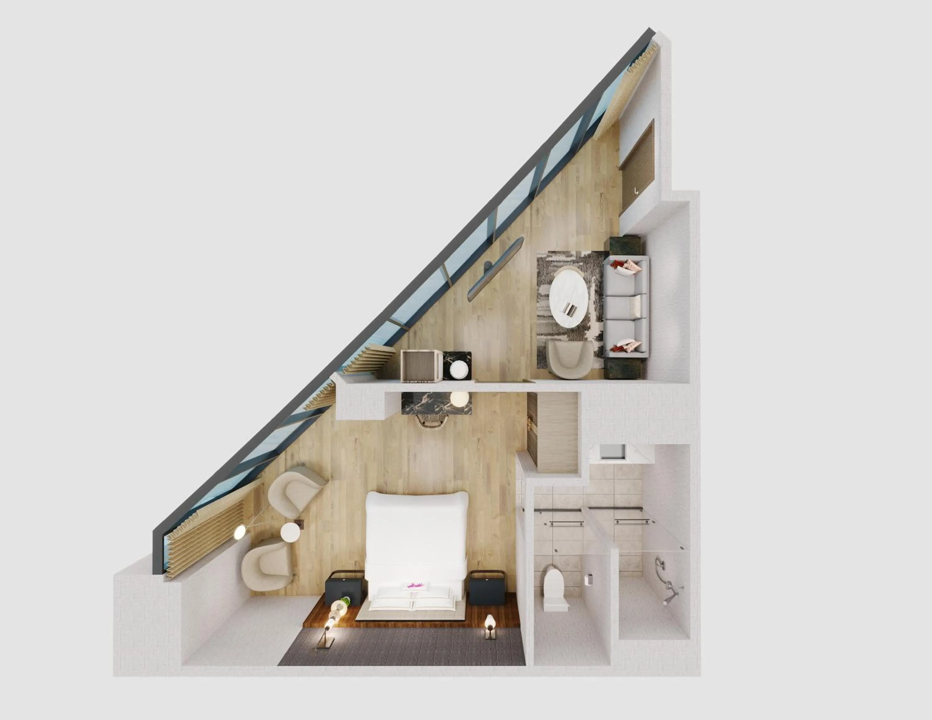 Floor plan in Caesars Republic Scottsdale, a Hilton Hotel