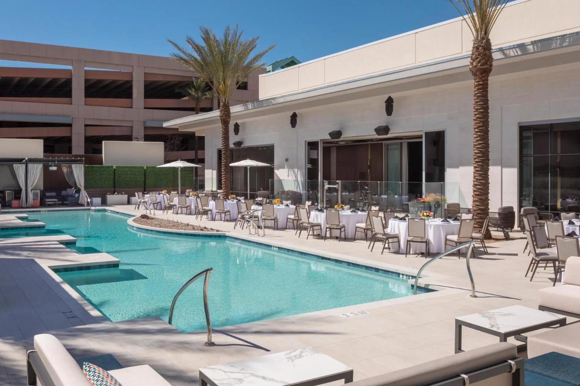 Swimming pool in Caesars Republic Scottsdale, a Hilton Hotel