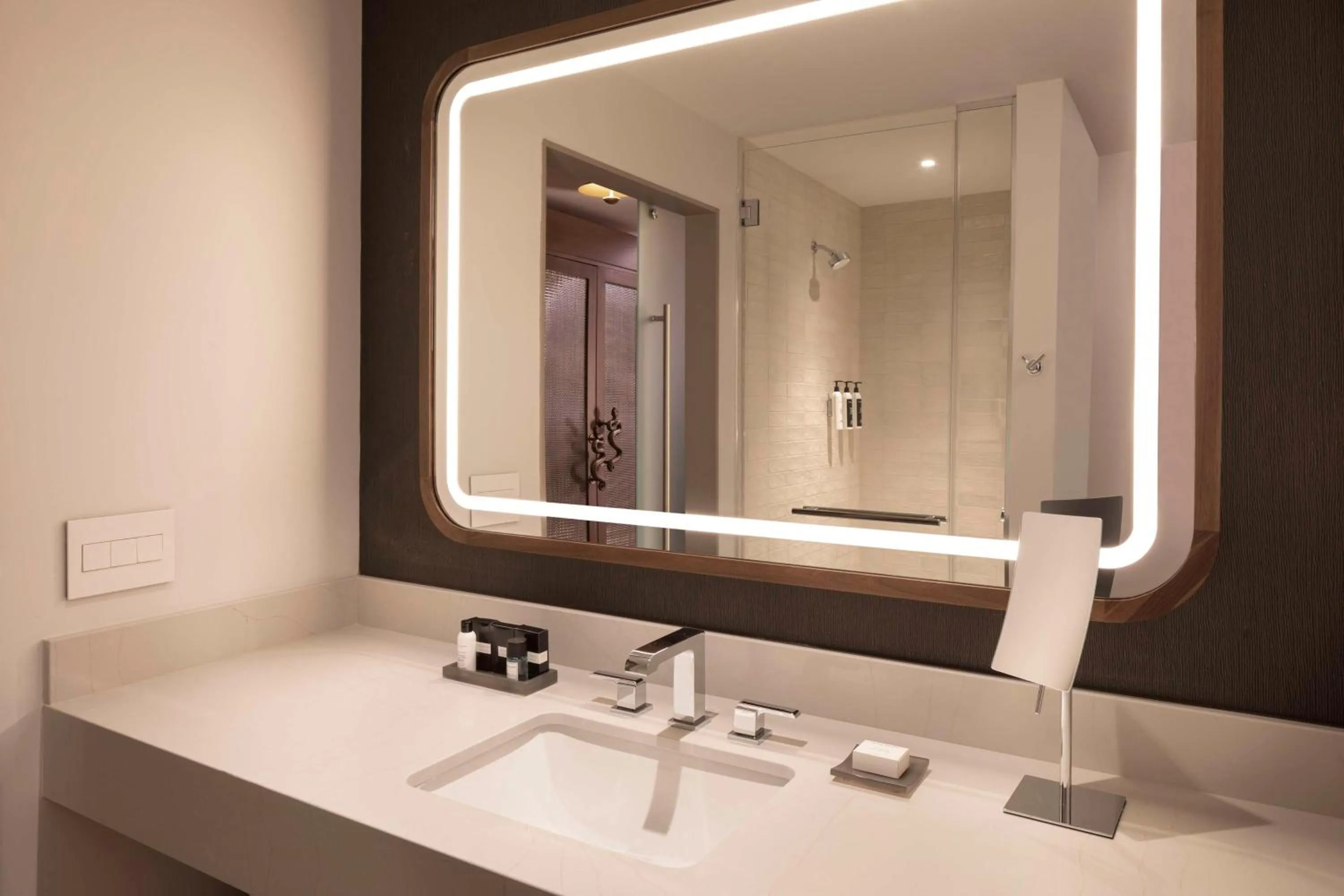 Bathroom in Caesars Republic Scottsdale, a Hilton Hotel