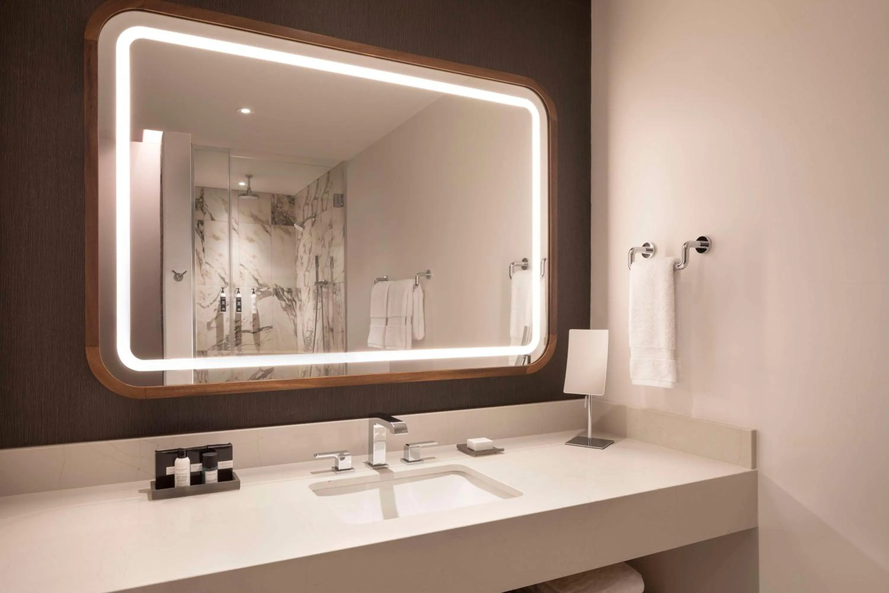 Bathroom in Caesars Republic Scottsdale, a Hilton Hotel