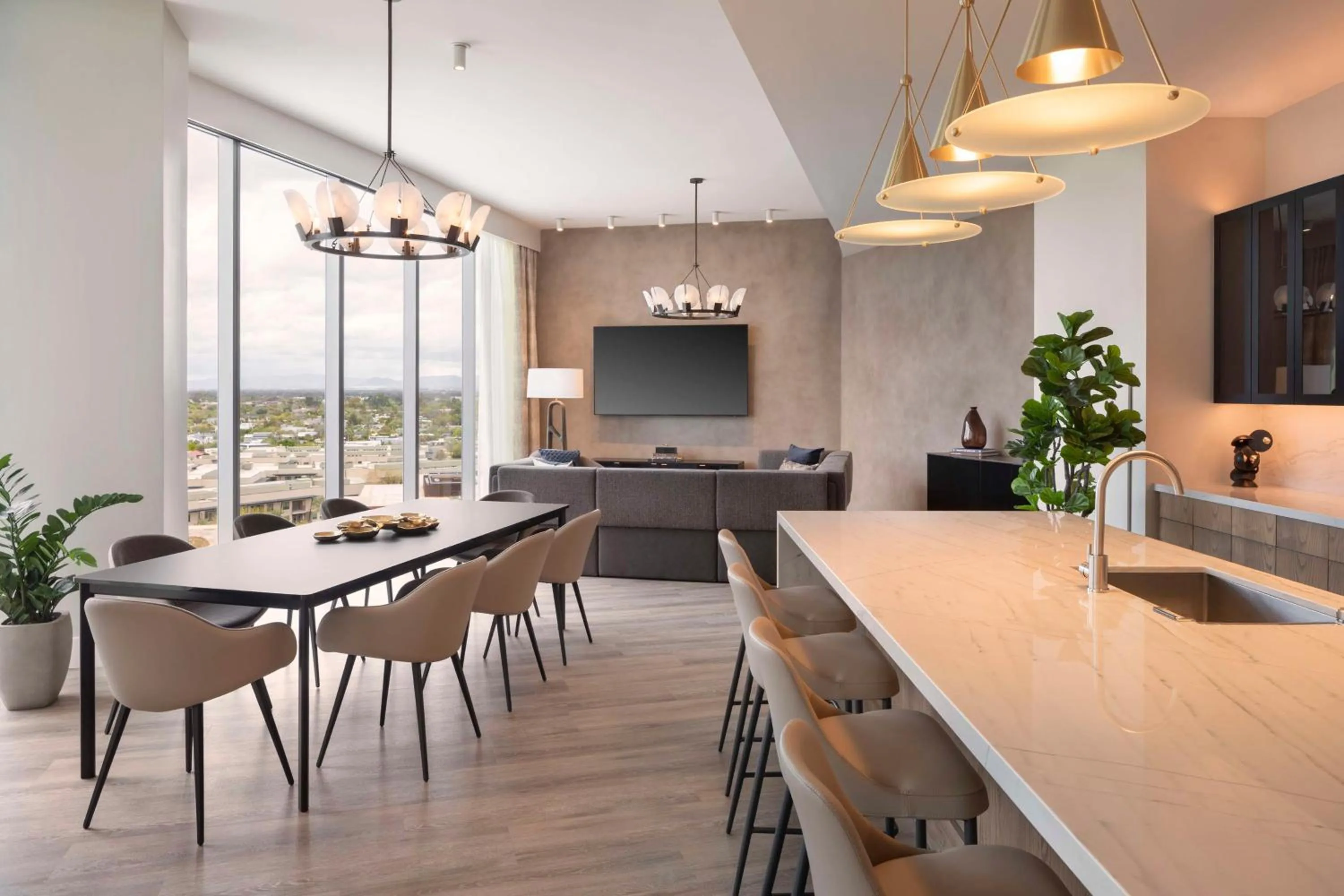 Living room in Caesars Republic Scottsdale, a Hilton Hotel