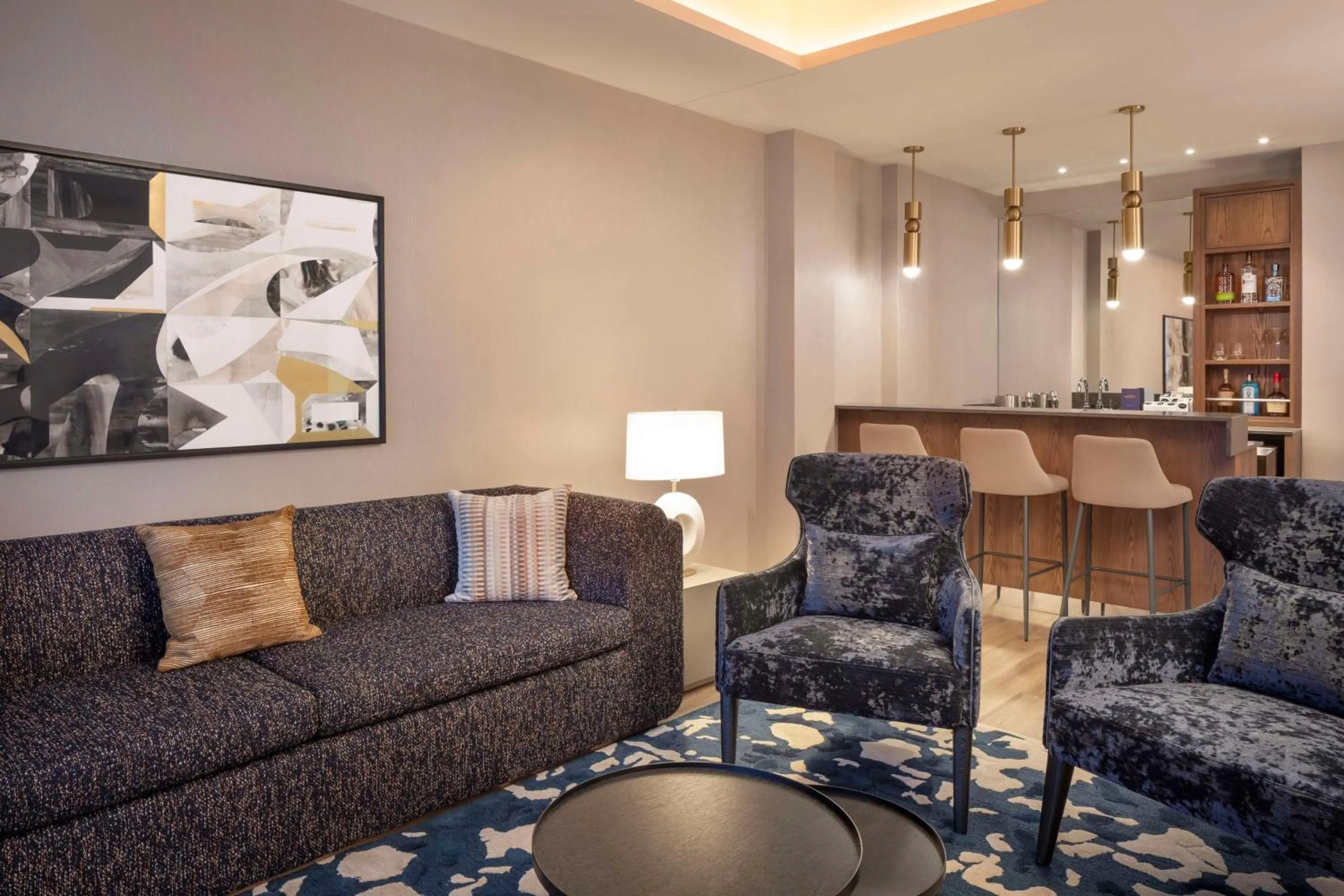 Living room in Caesars Republic Scottsdale, a Hilton Hotel