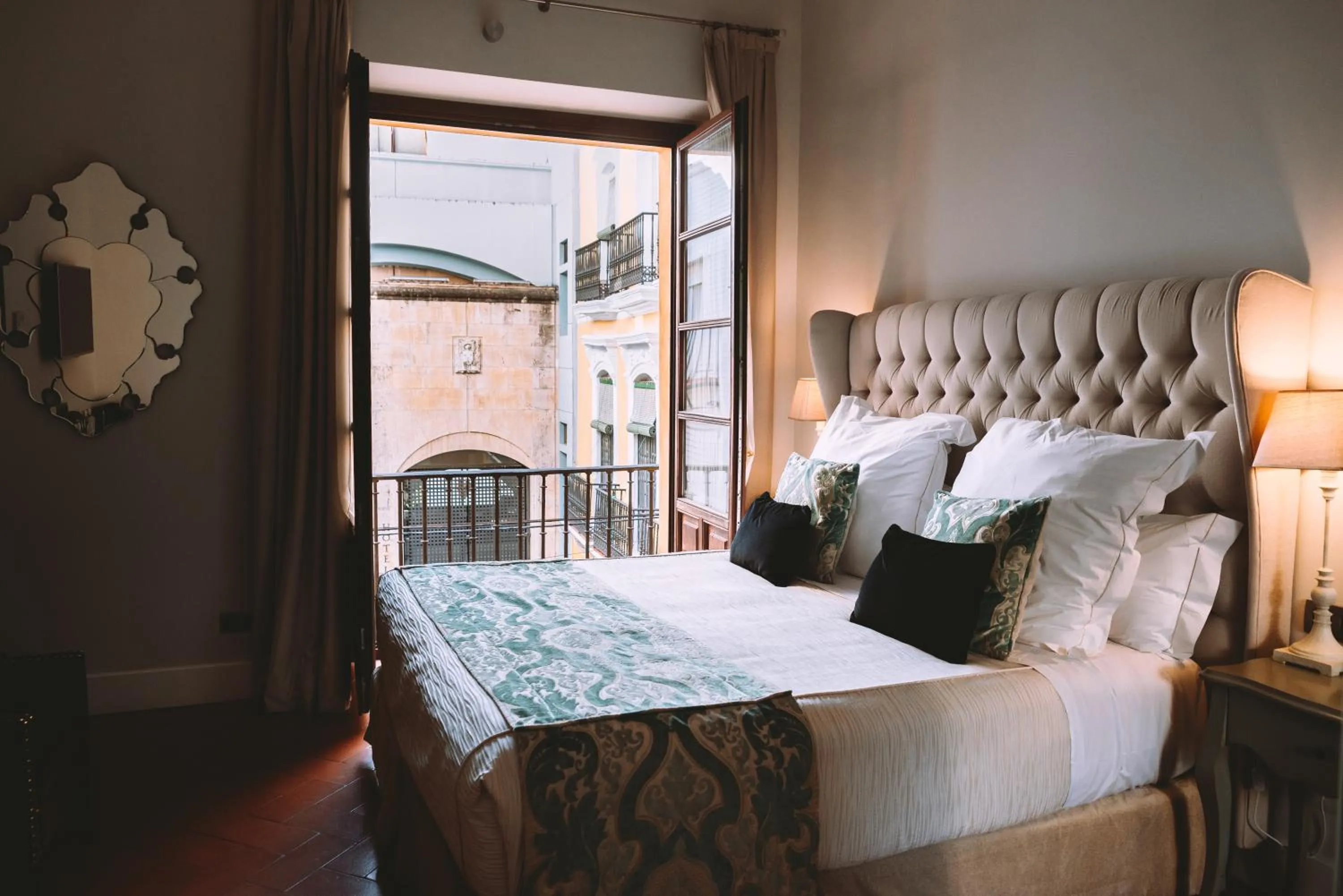 Decorative detail, Bed in Palacio Pinello