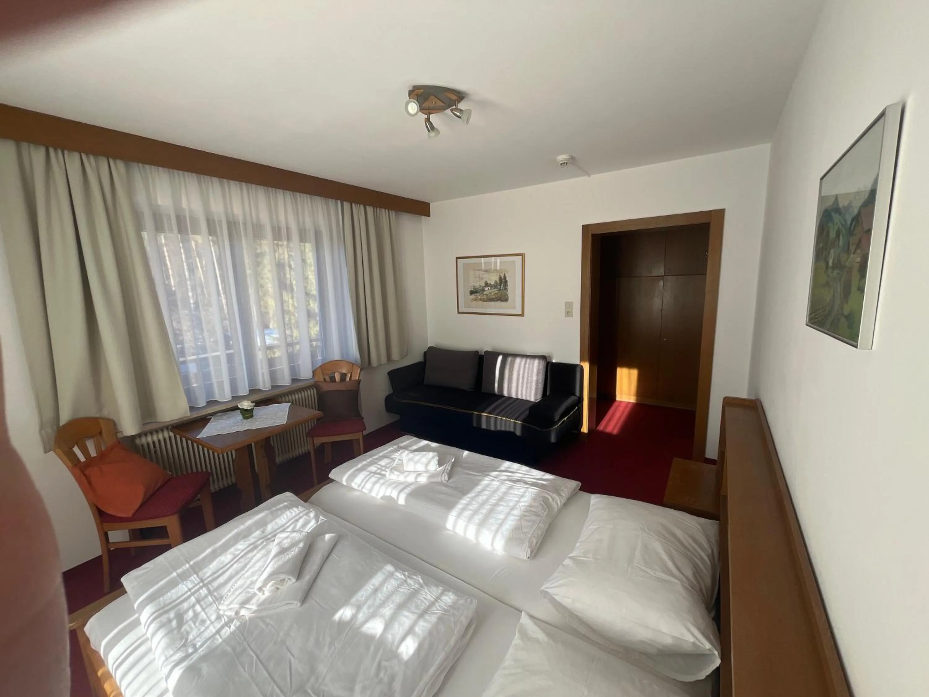 Bed in Pension Alpina