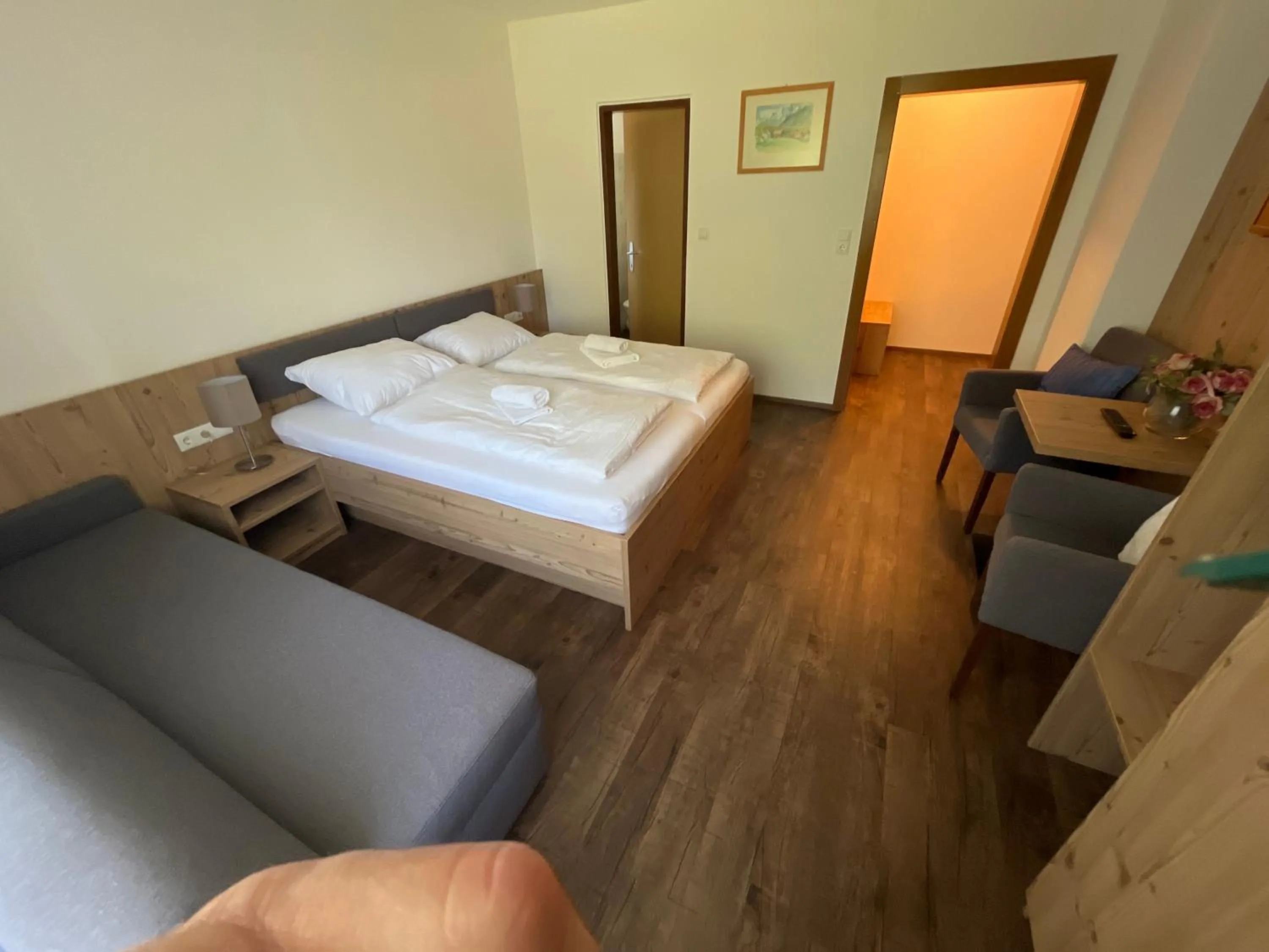 Bed in Pension Alpina