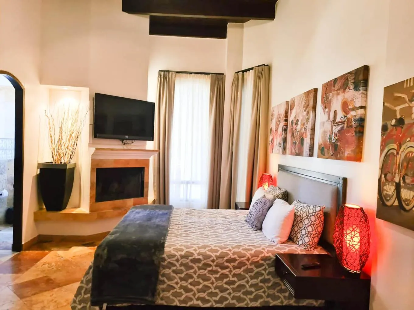 Bed in Vista Hermosa Resort and Spa